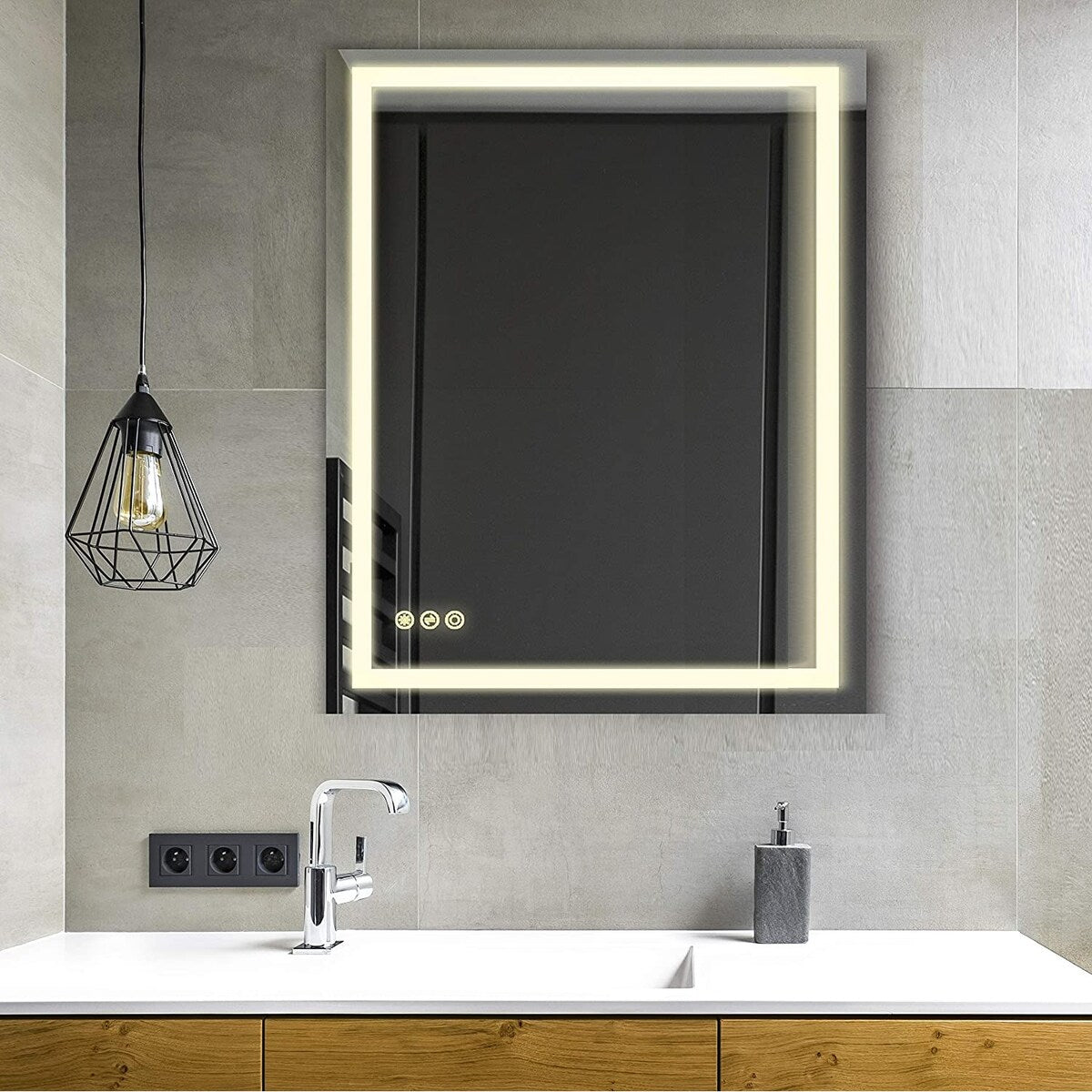 MD04 Series, 4 Strip, LED Electric Defogging Vanity Mirror