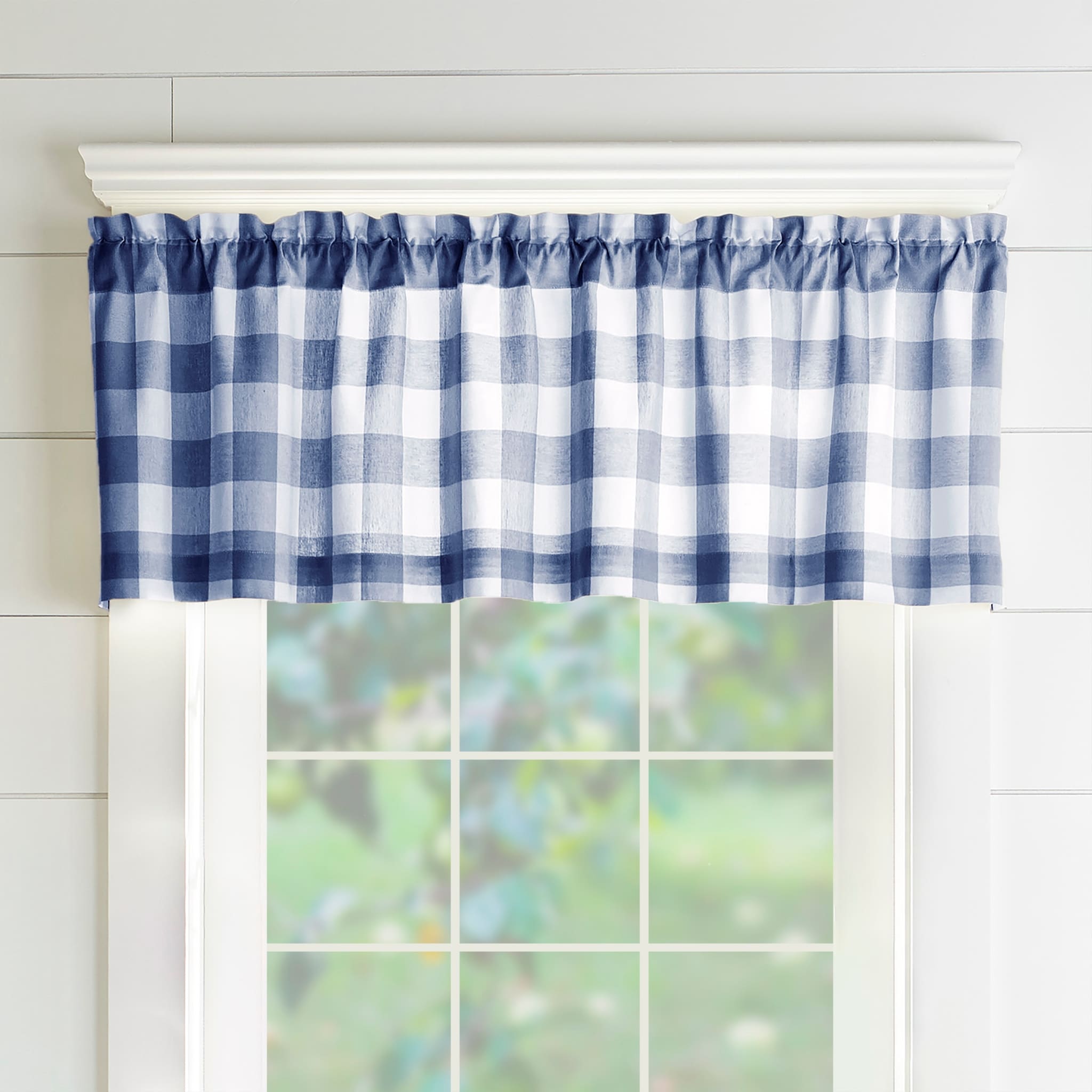 The Gray Barn Emily Gulch Buffalo Check Kitchen Curtain Valance - 60 W x15 L