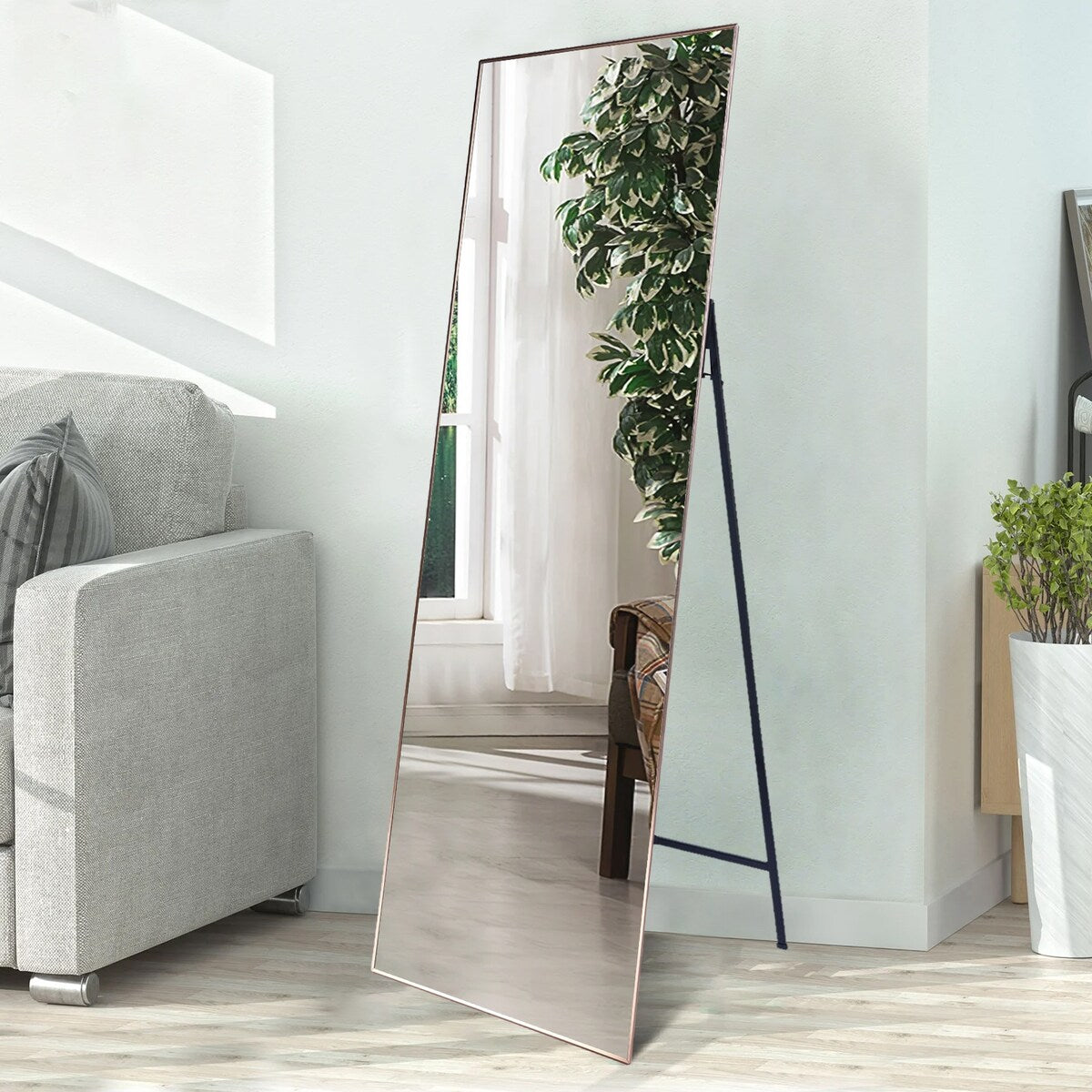 Rectangular Metal Framed Full Length Mirror