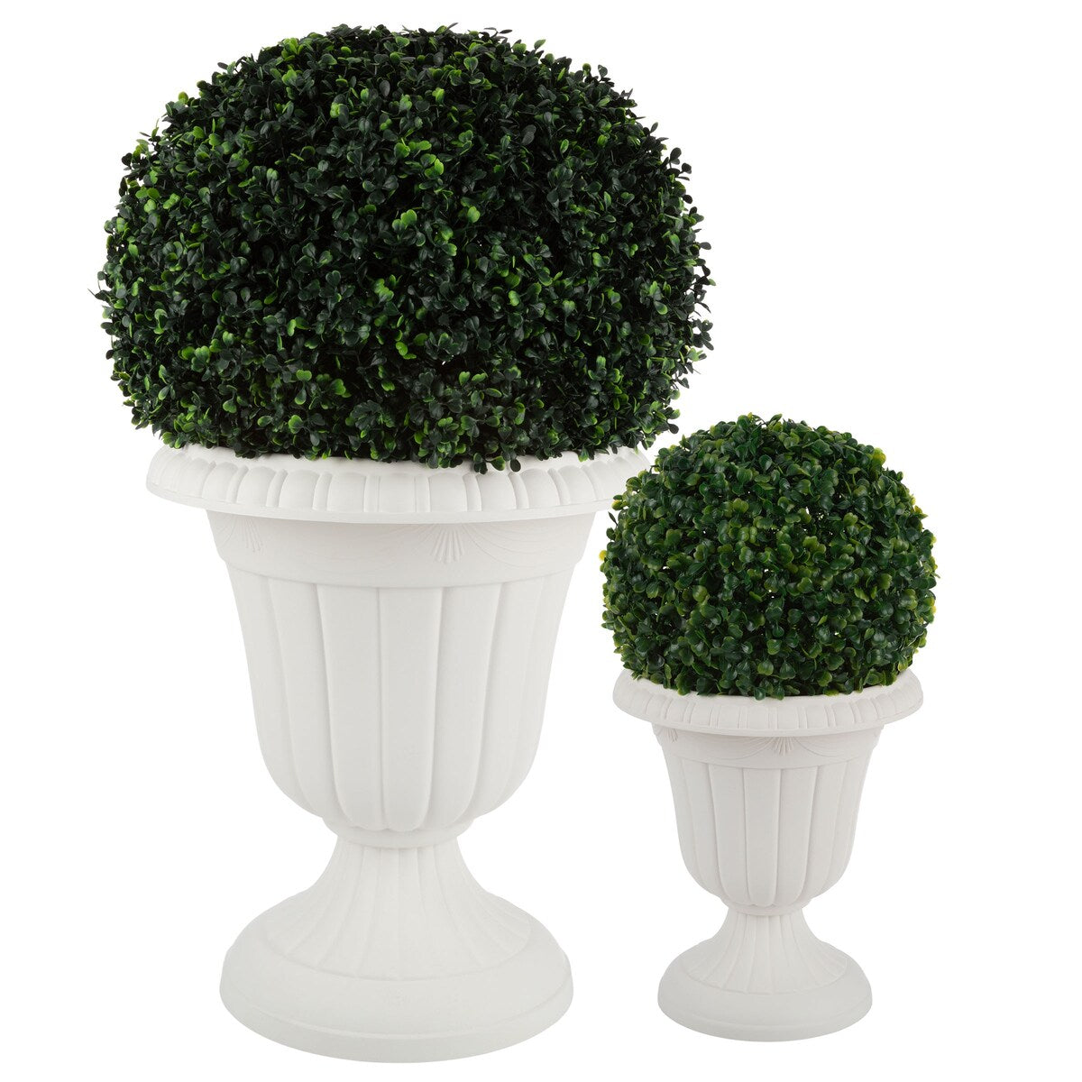 Pure Garden Large and Small Outdoor Urn Planter 2-Pack - Pack of 2