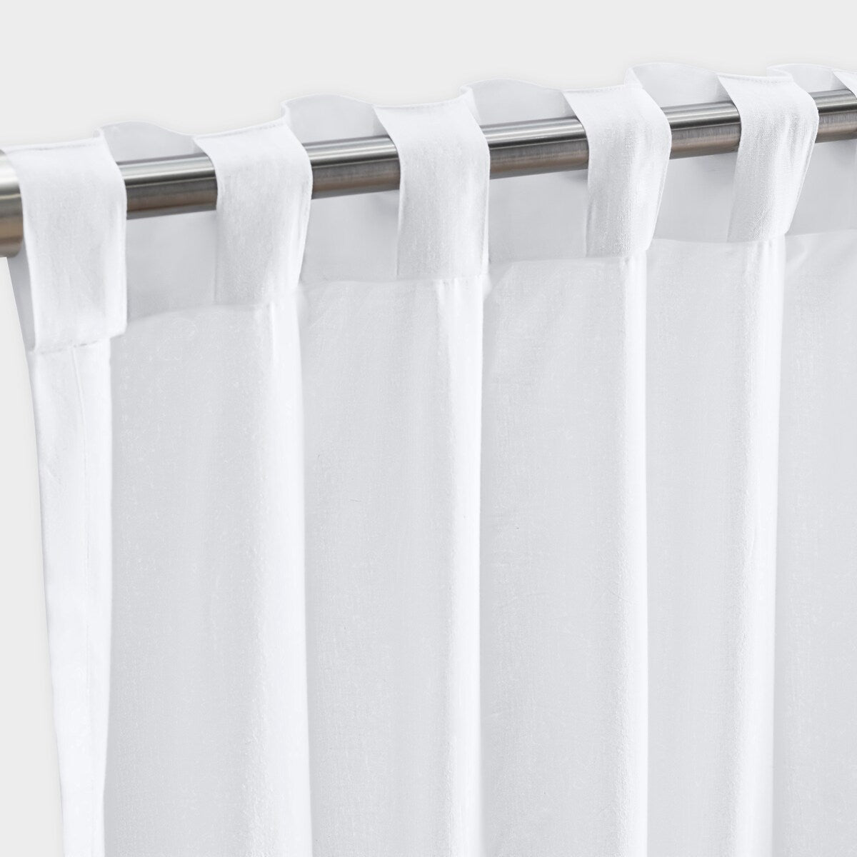 Serene Premium Linen-Cotton Blend Rod Pocket W Back Tabs short Curtain Panel