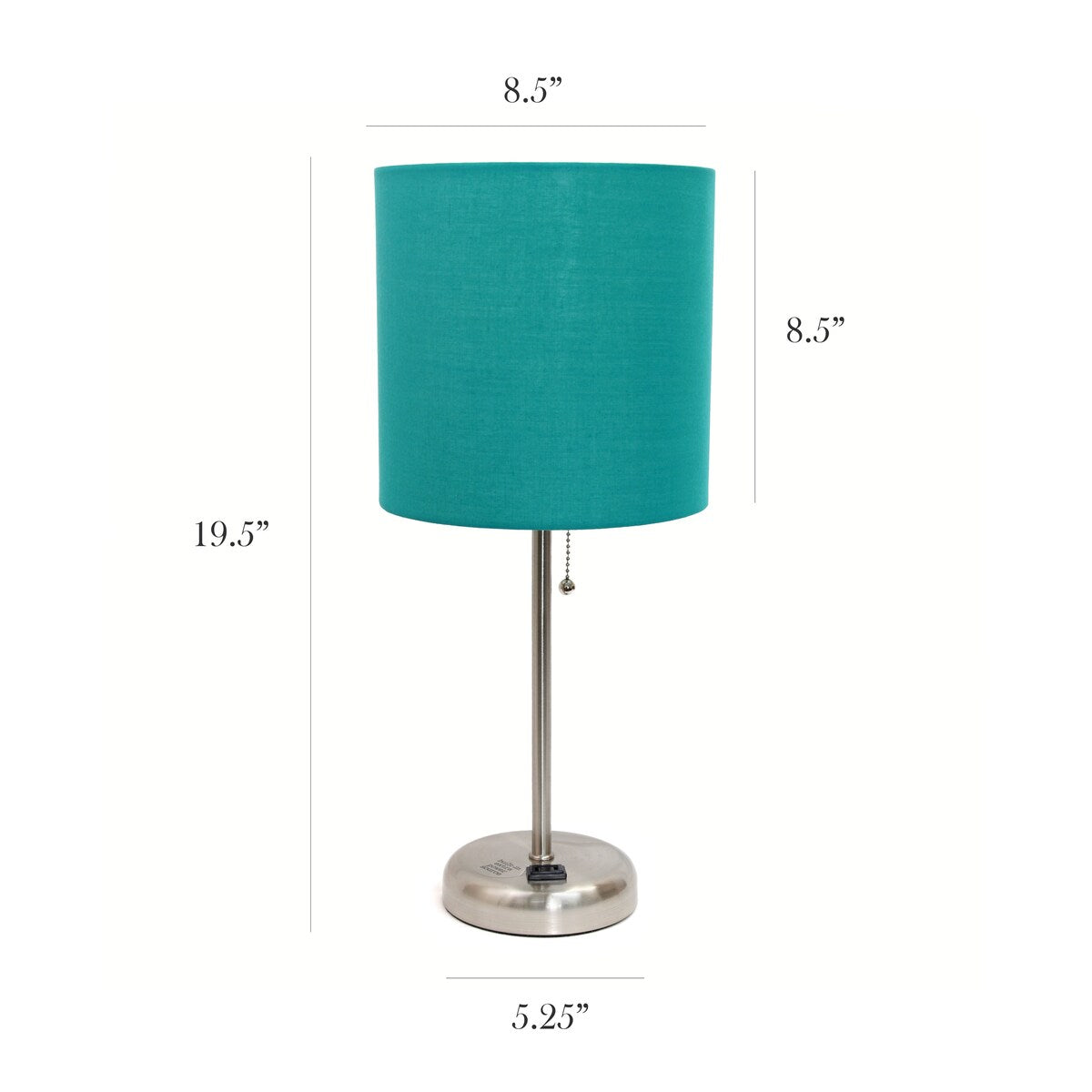 Simple Designs 9.5 Desk Lamp with Charging Outlet and LED Bulb Included - 19.50