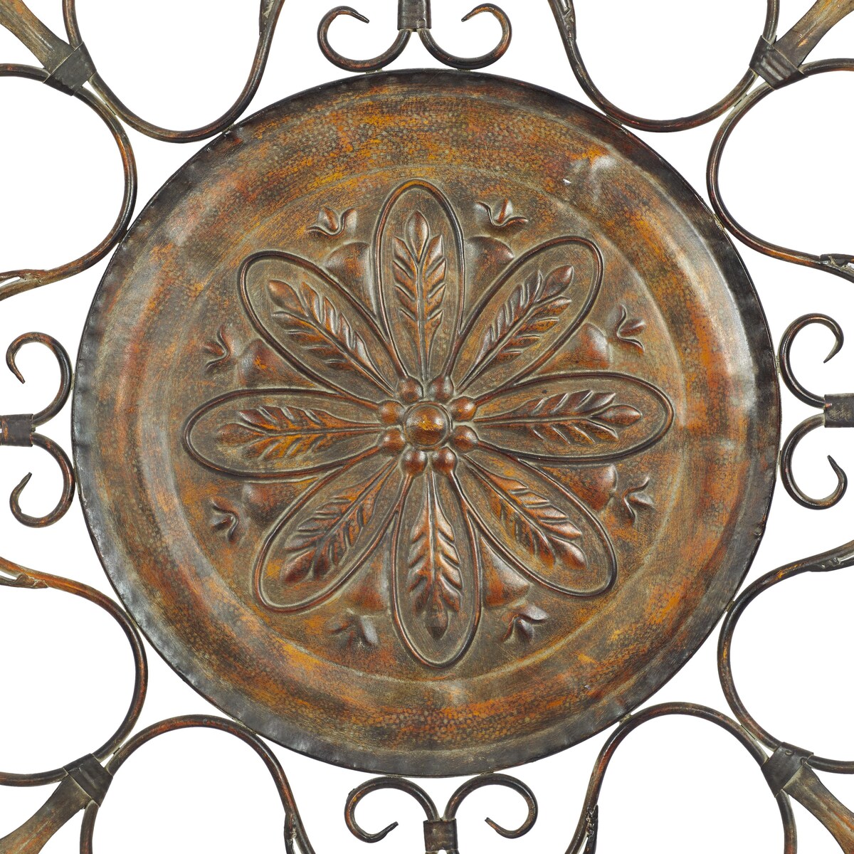 Metal Scroll Home Wall Decor - Brown - Roche River Decor