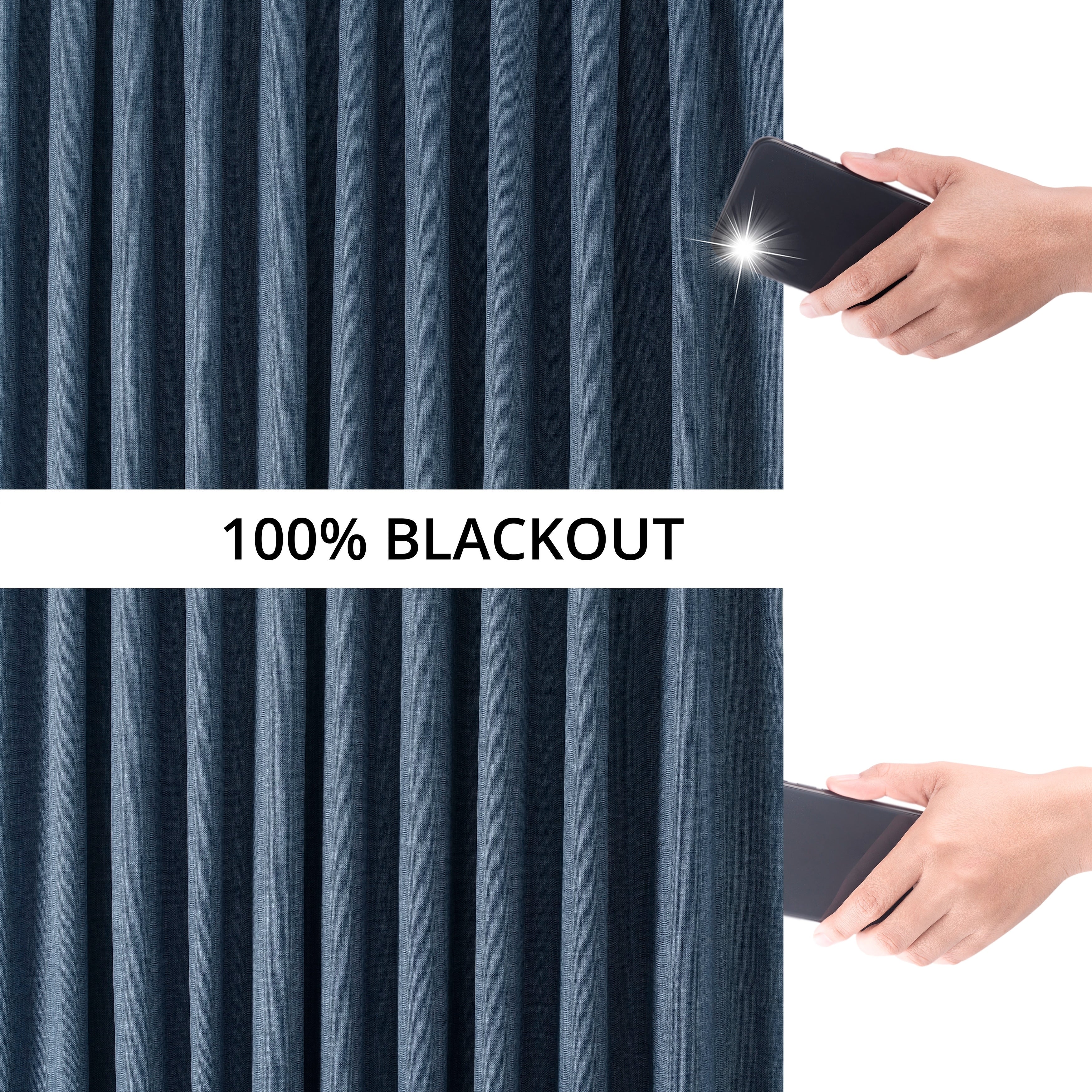 Exclusive Fabrics Extra Wide Performance Linen Blackout Curtains (1 Panel) Thermal Insulated Window Curtains