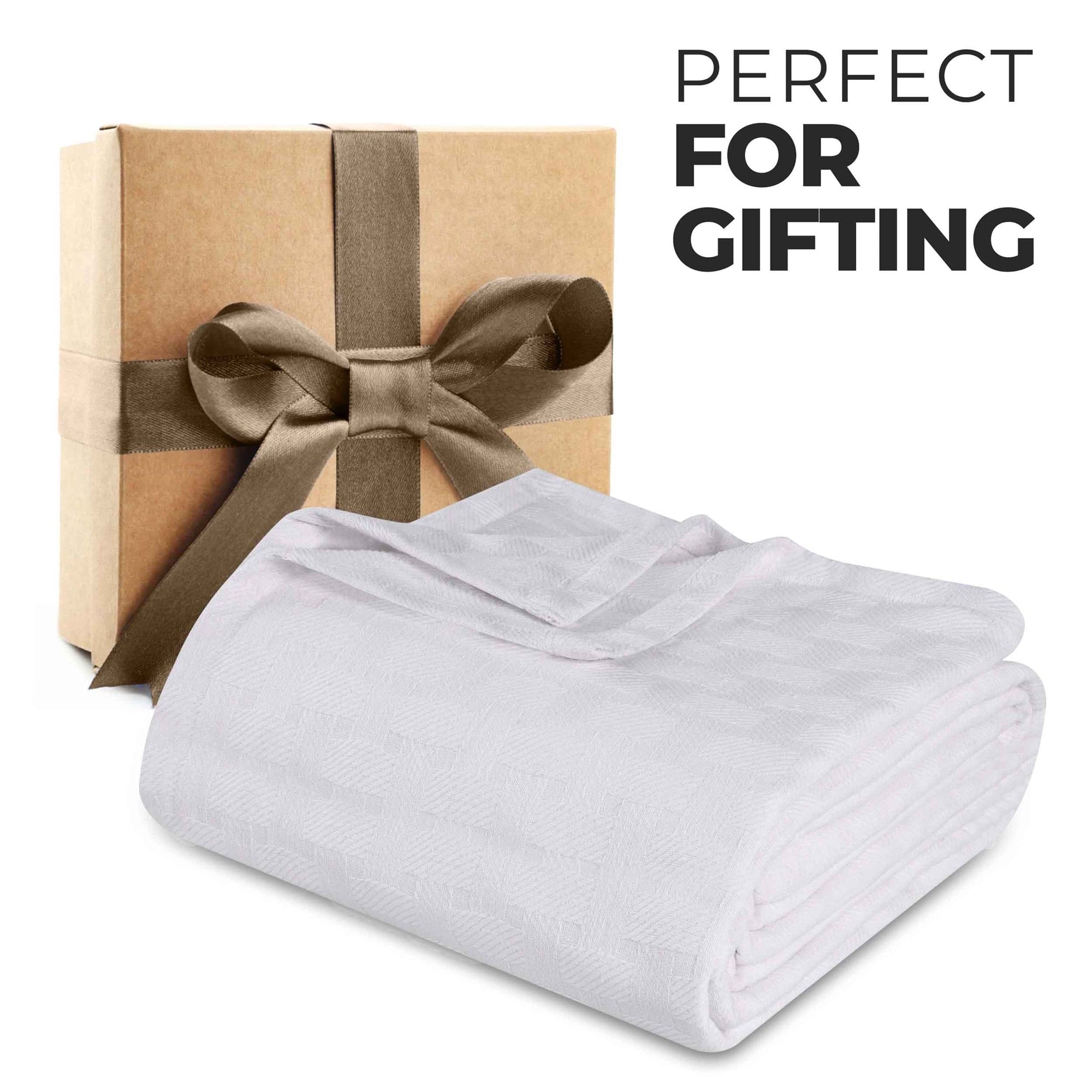 Superior Basketweave All-Season Bedding Cotton Blanket