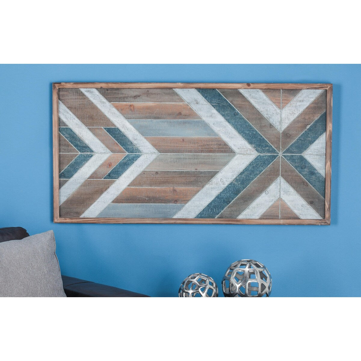 Wooden Geometric Handmade Southwestern Home Wall Decor - Multi Colored - Roche River Decor