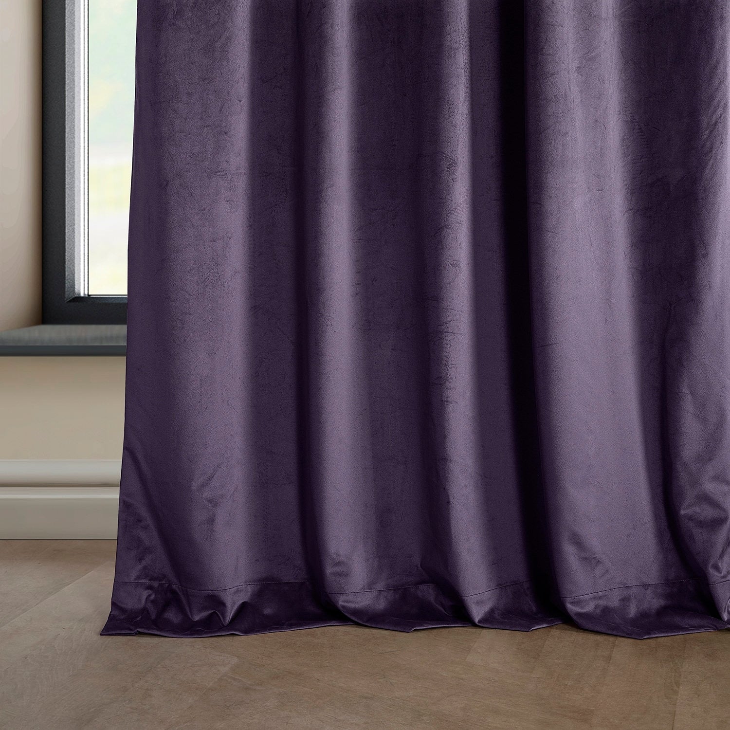 Exclusive Fabrics Heritage Plush Velvet Room Darkening Curtain (1 Panel) - Luxurious Single Drapery for Enhanced Room Darkening