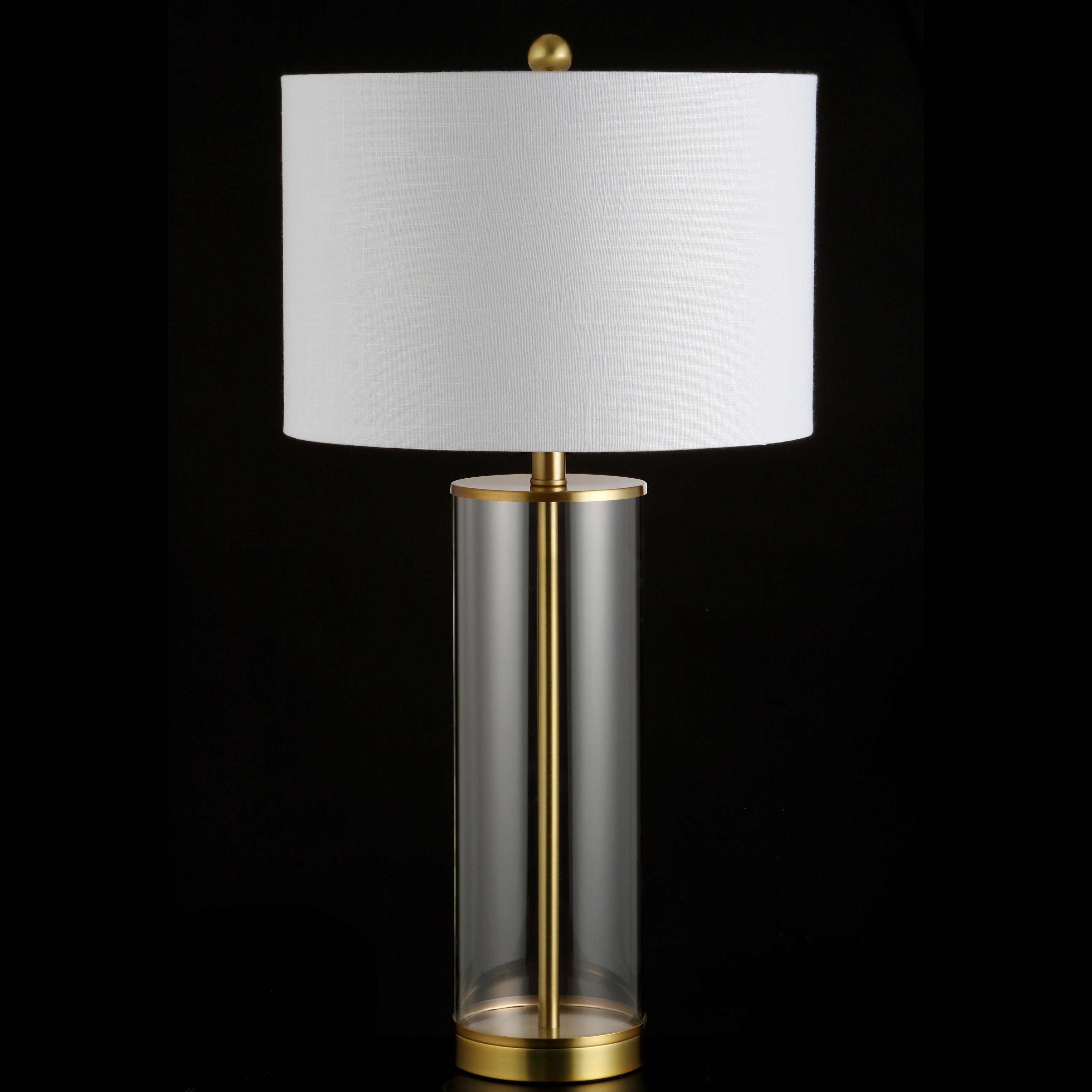 Parish 29 Glass LED Table Lamp, Clear/Chrome by JONATHAN Y