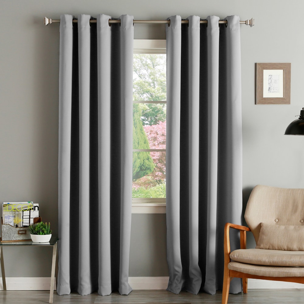 Aurora Home Thermal Insulated Blackout Grommet Top Curtain Panel Pair