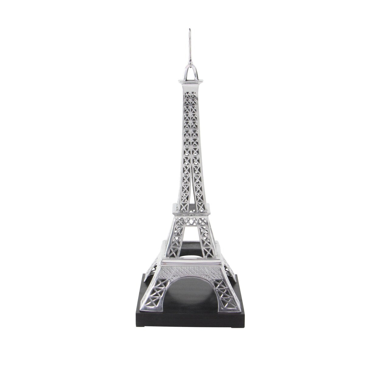 Aluminum Metal Eiffel Tower Decorative Sculpture - Silver - Roche River Decor