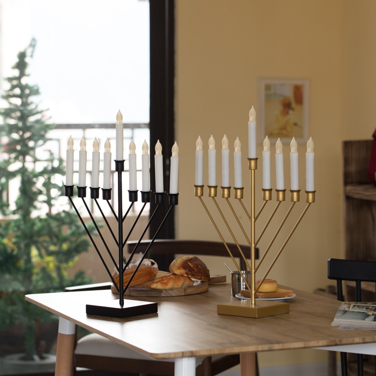 Nine Branch Electric Chabad Judaica Chanukah Menorah