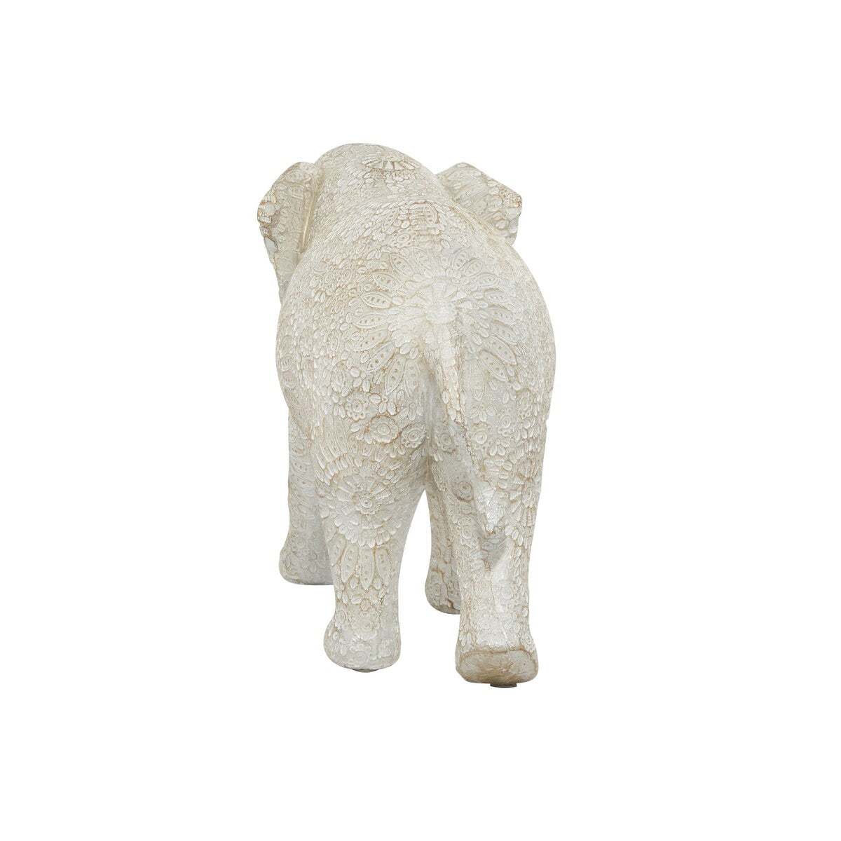 Polystone Elephant Decorative Sculpture - White - Roche River Decor