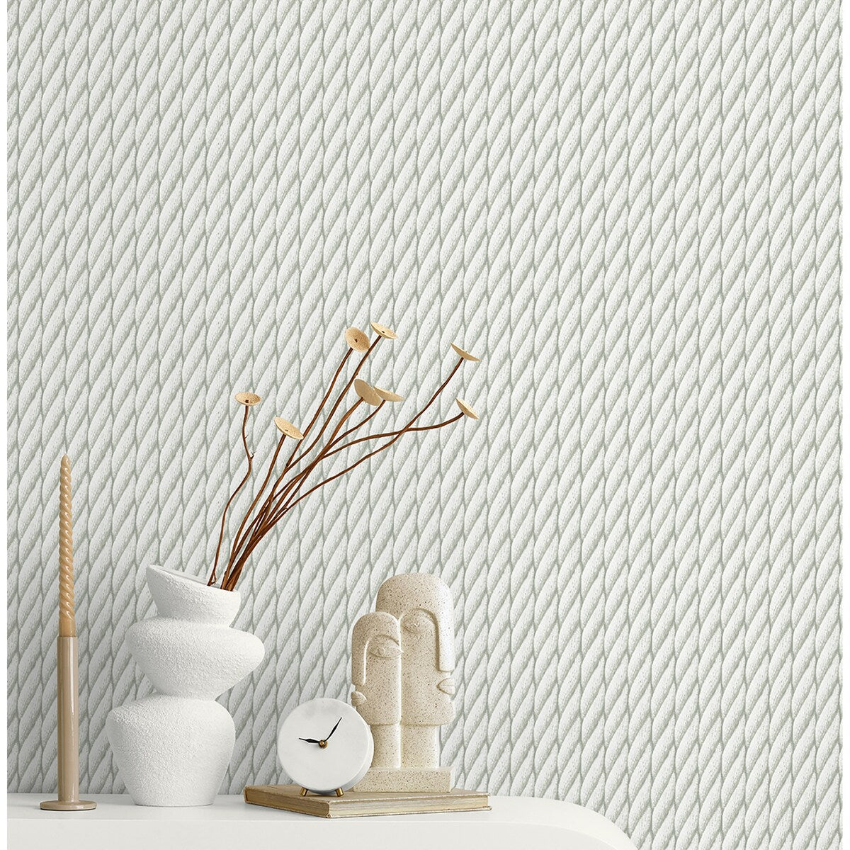 Tommy Bahama Tow The Line Rope Cloud Peel and Stick Wallpaper - 20.5 in. W x 18 ft. L