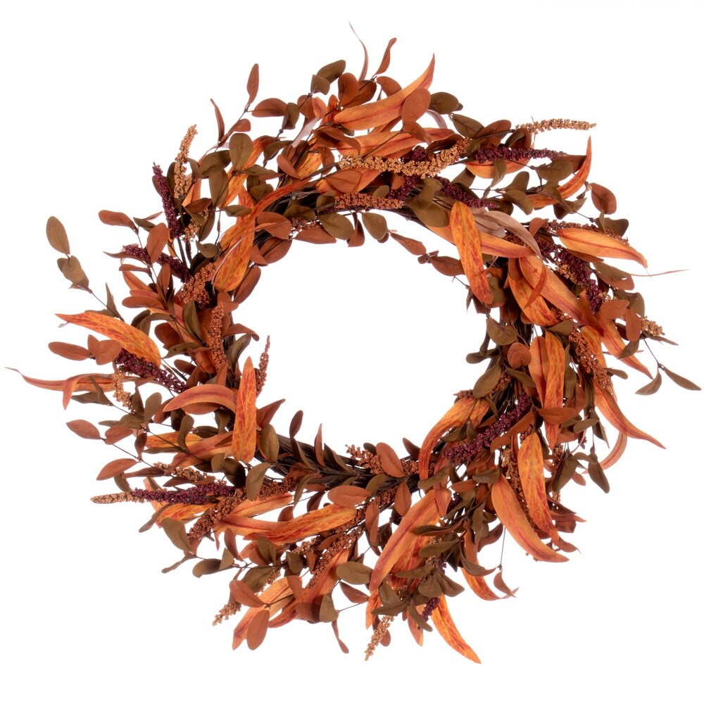 Vickerman 22 Artificial Autumn Berry and Foliage Wreath