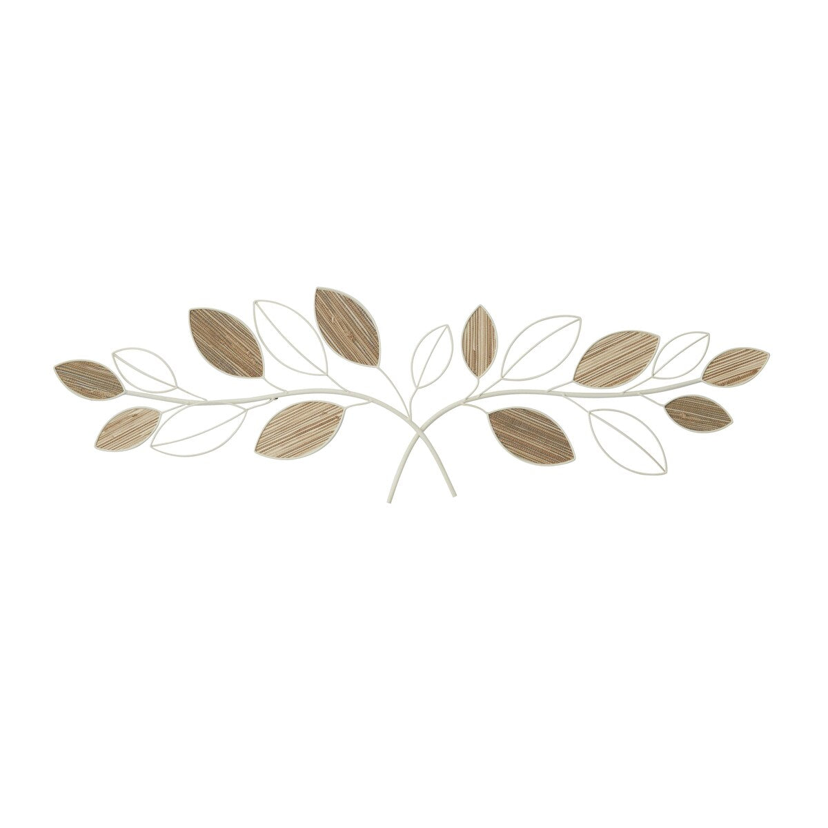 Metal Leaf Home Wall Decor - Brown - Roche River Decor