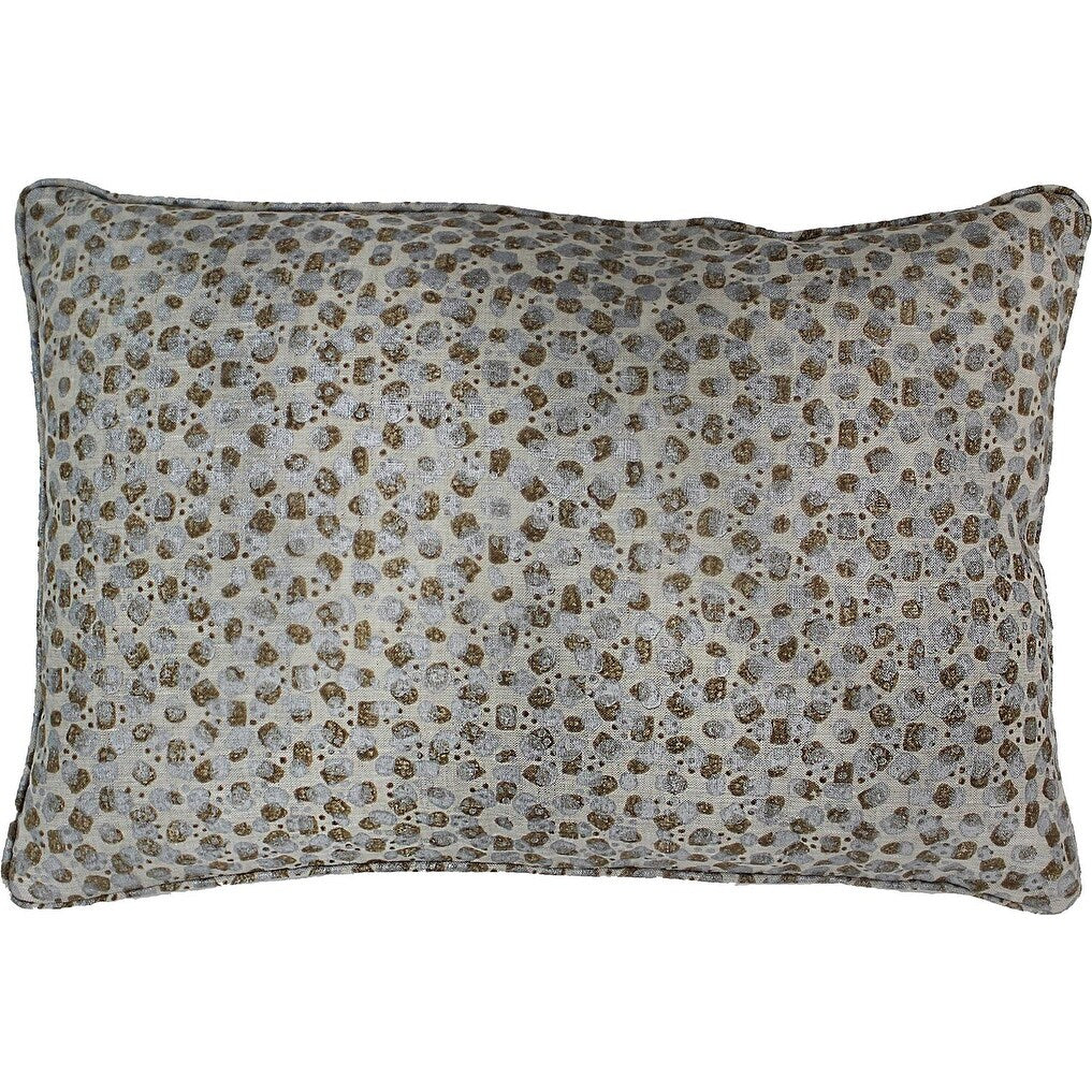 Jiti Indoor Abstract Patterned Block Print Linen Decorative Accent Rectangle Lumbar Pillows 16 x 24