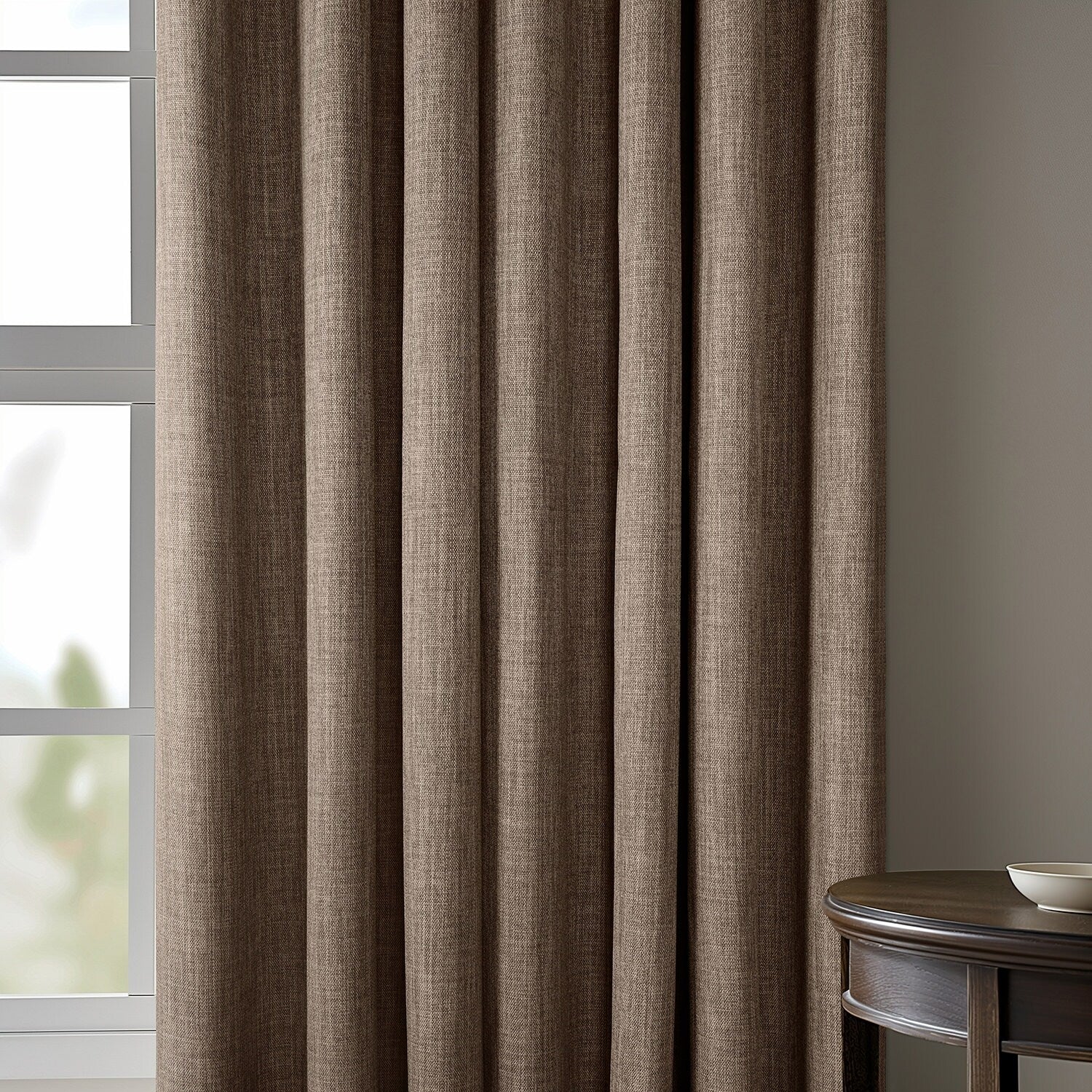 Exclusive Fabrics Faux Linen Extra Wide Room Darkening Curtains (1 Panel)