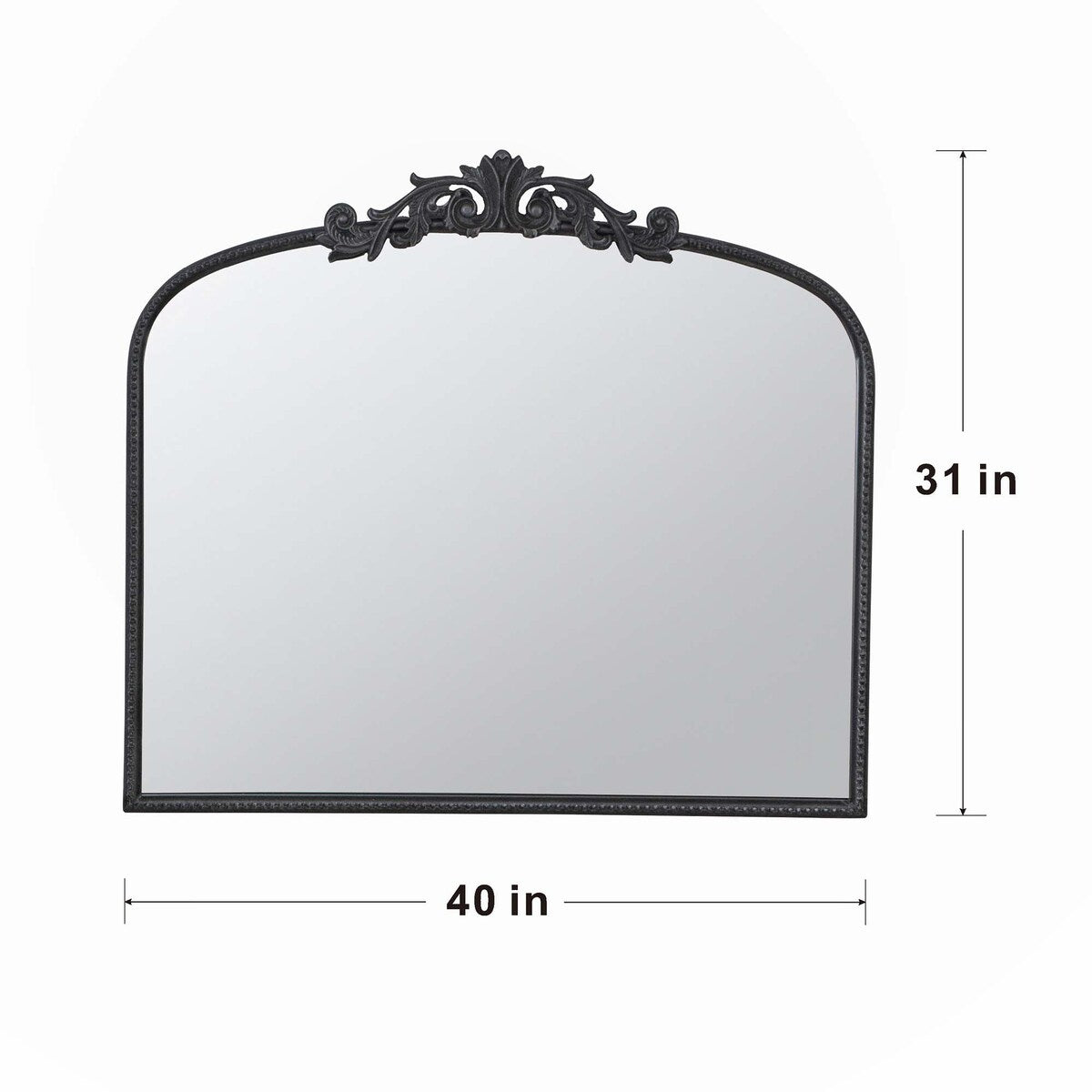 40x31 Large Arch Mirror and Baroque Inspired Frame