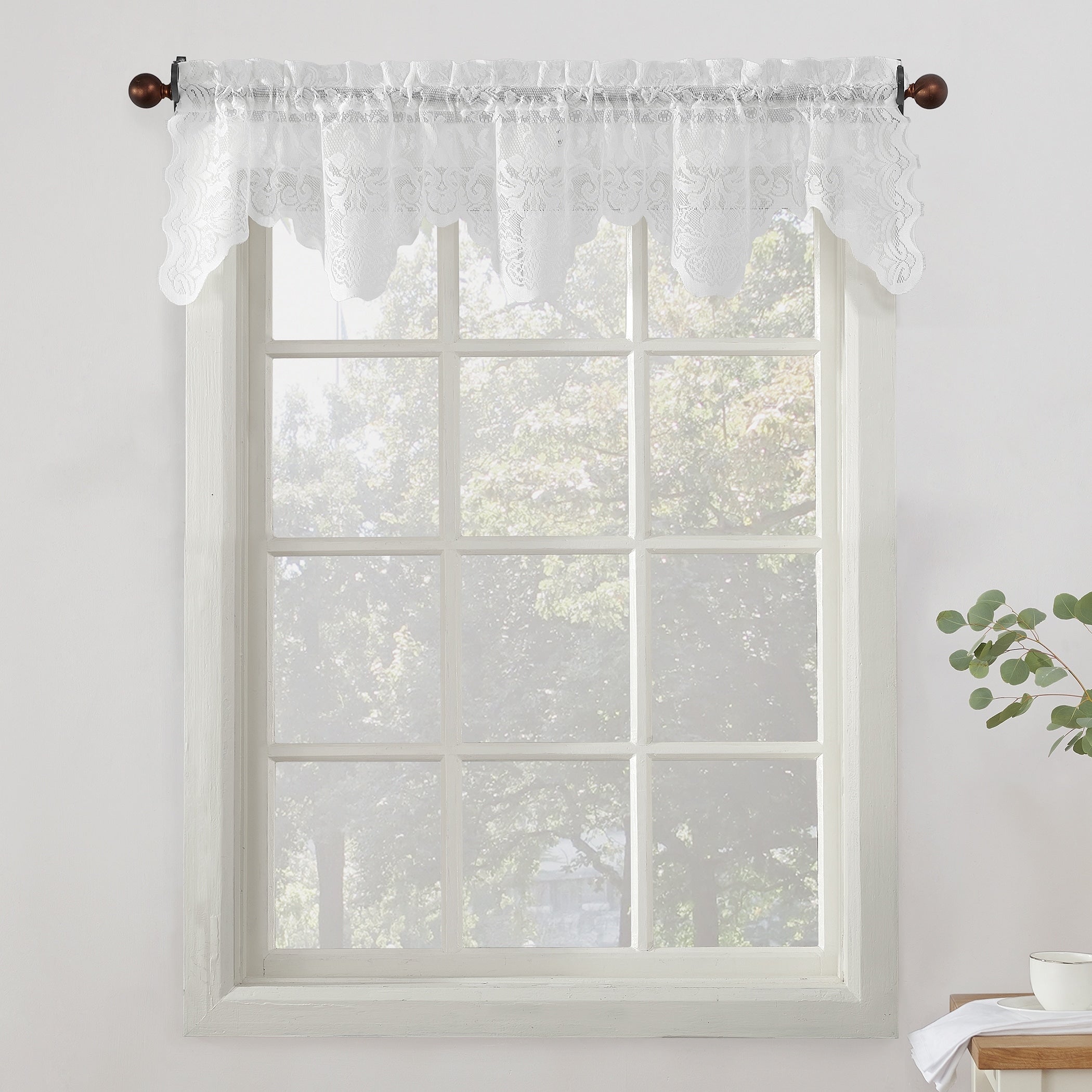 No. 918 Alison Sheer Lace Kitchen Curtain Valance