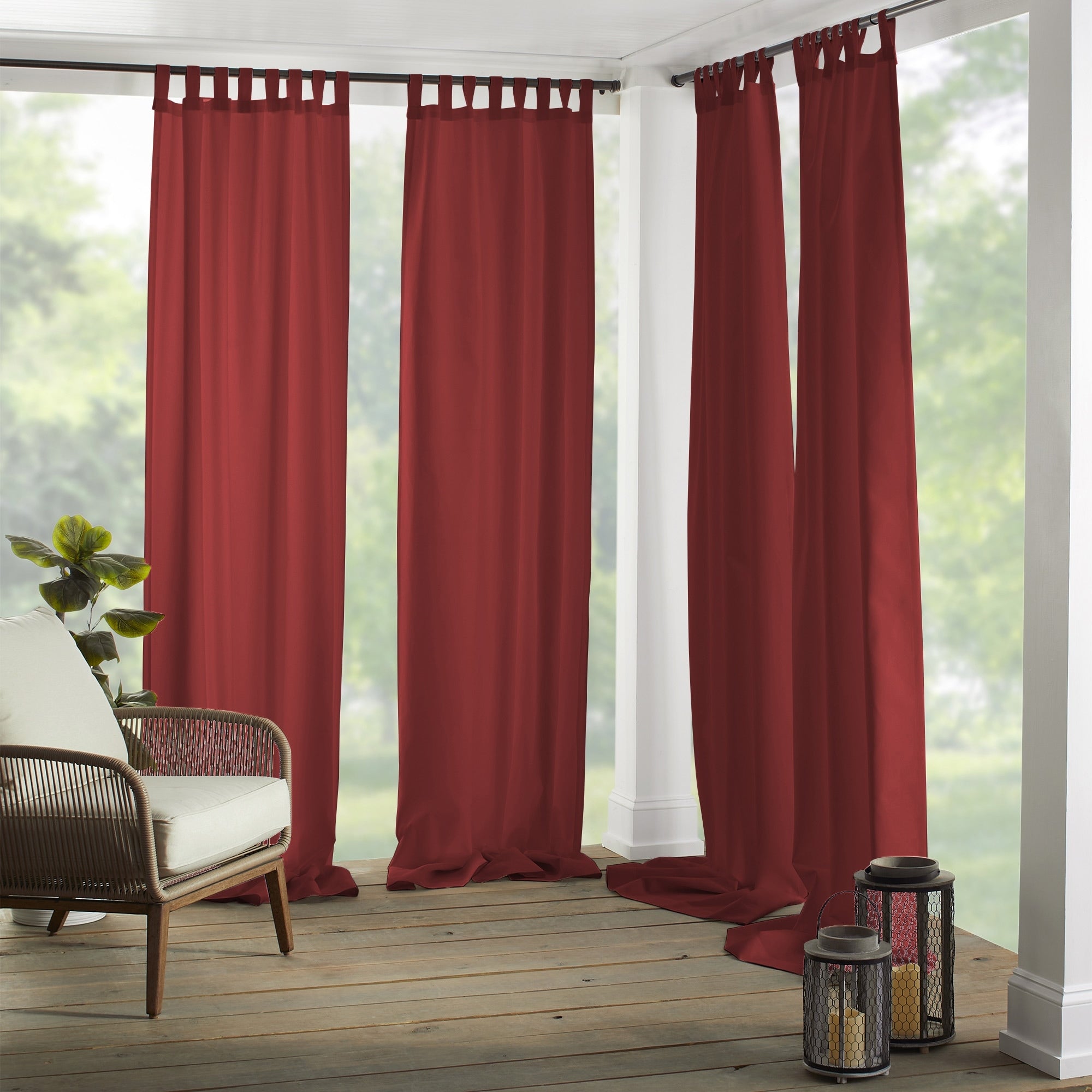 Matine Indoor/Outdoor Tab Top Single Curtain Panel