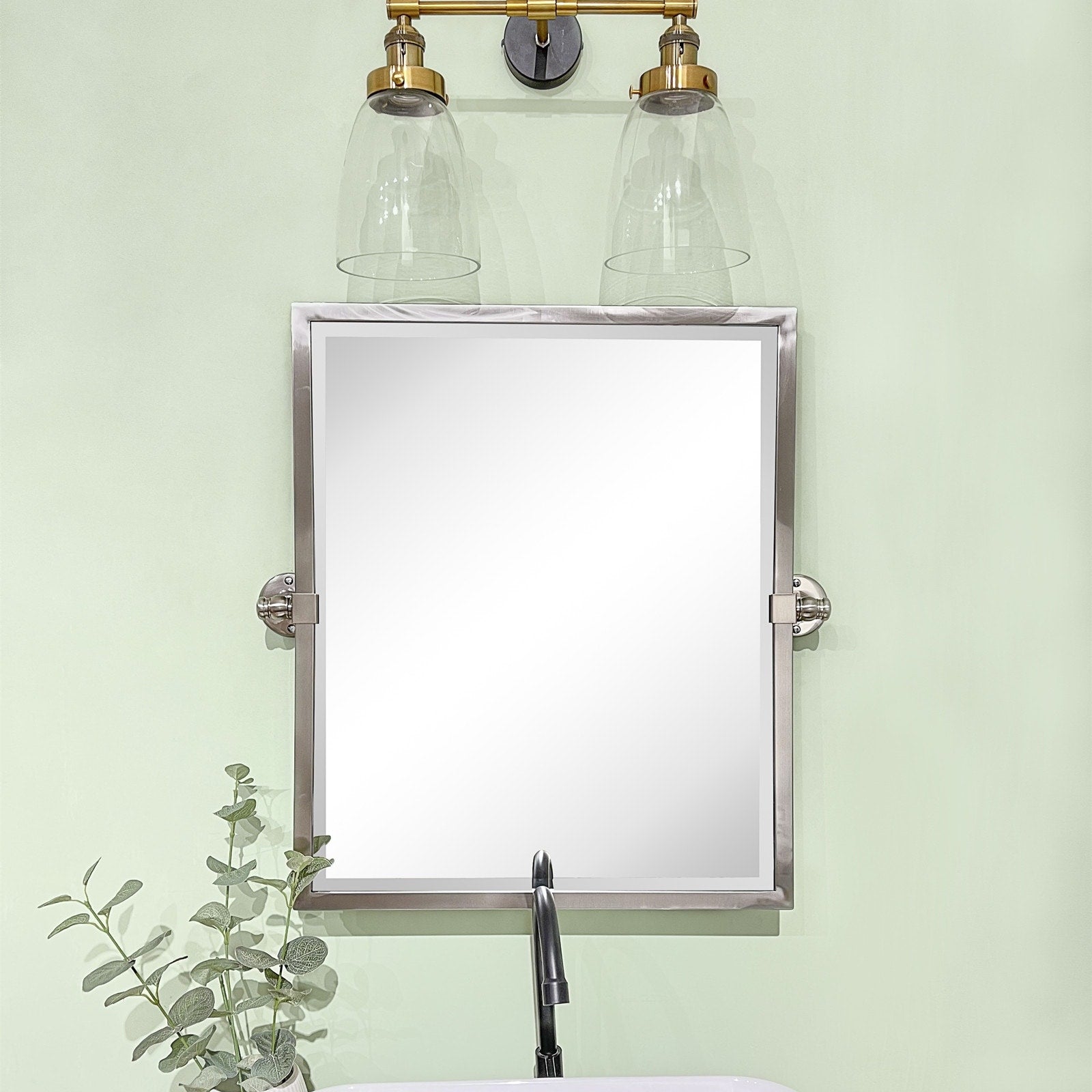 TEHOME Blakley Rectangle Metal Wall Mirror