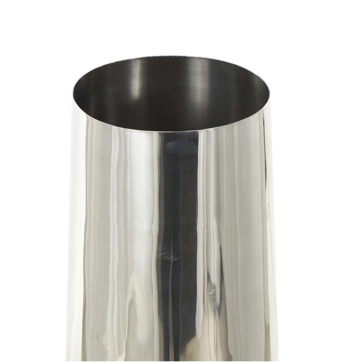 Stainless Steel Metal Minimalistic Tall Floor Cone Decorative Vase - Gold or Silver - Roche River Decor