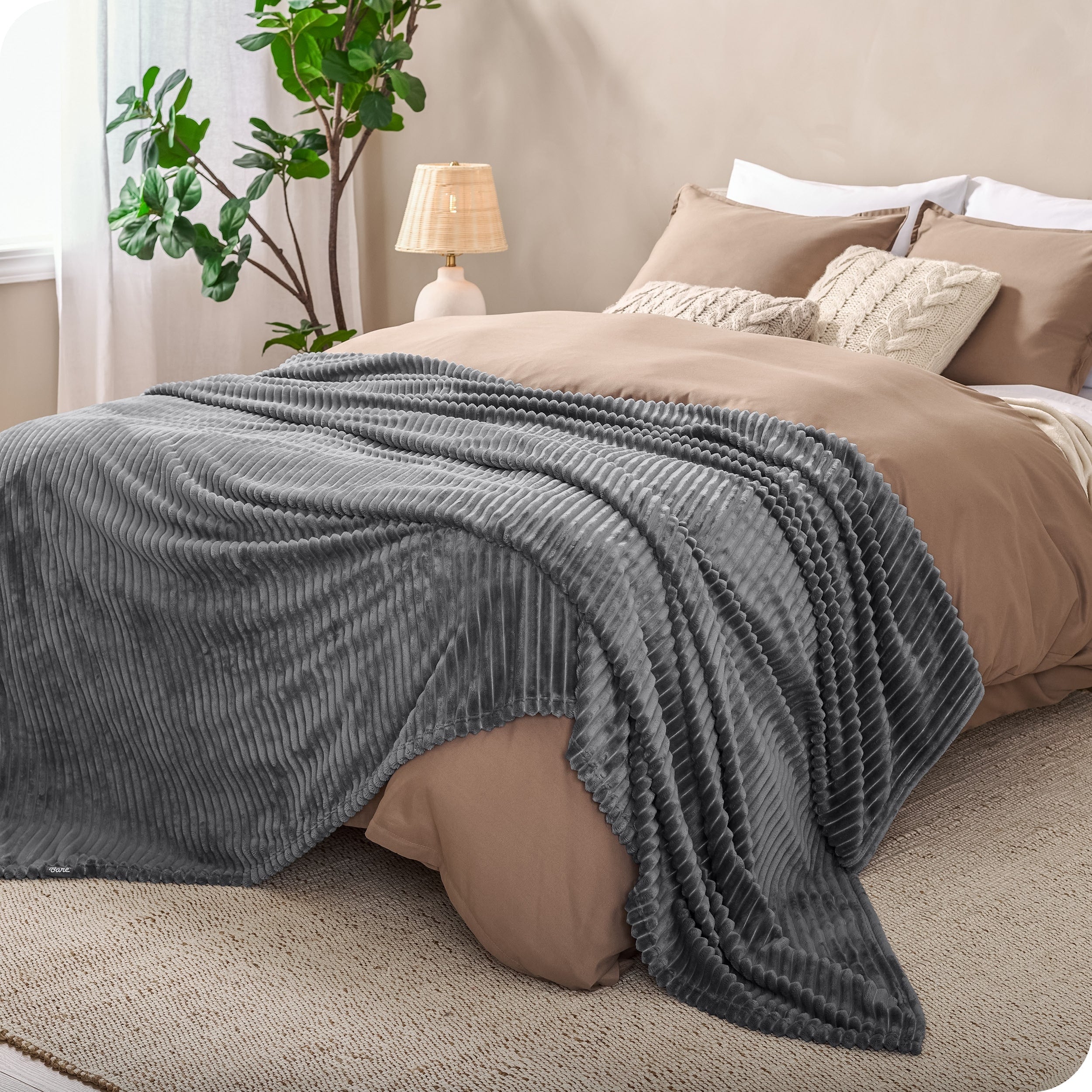 Bare Home Microplush Fleece Blanket - Ultra-Soft - Cozy Fuzzy Warm