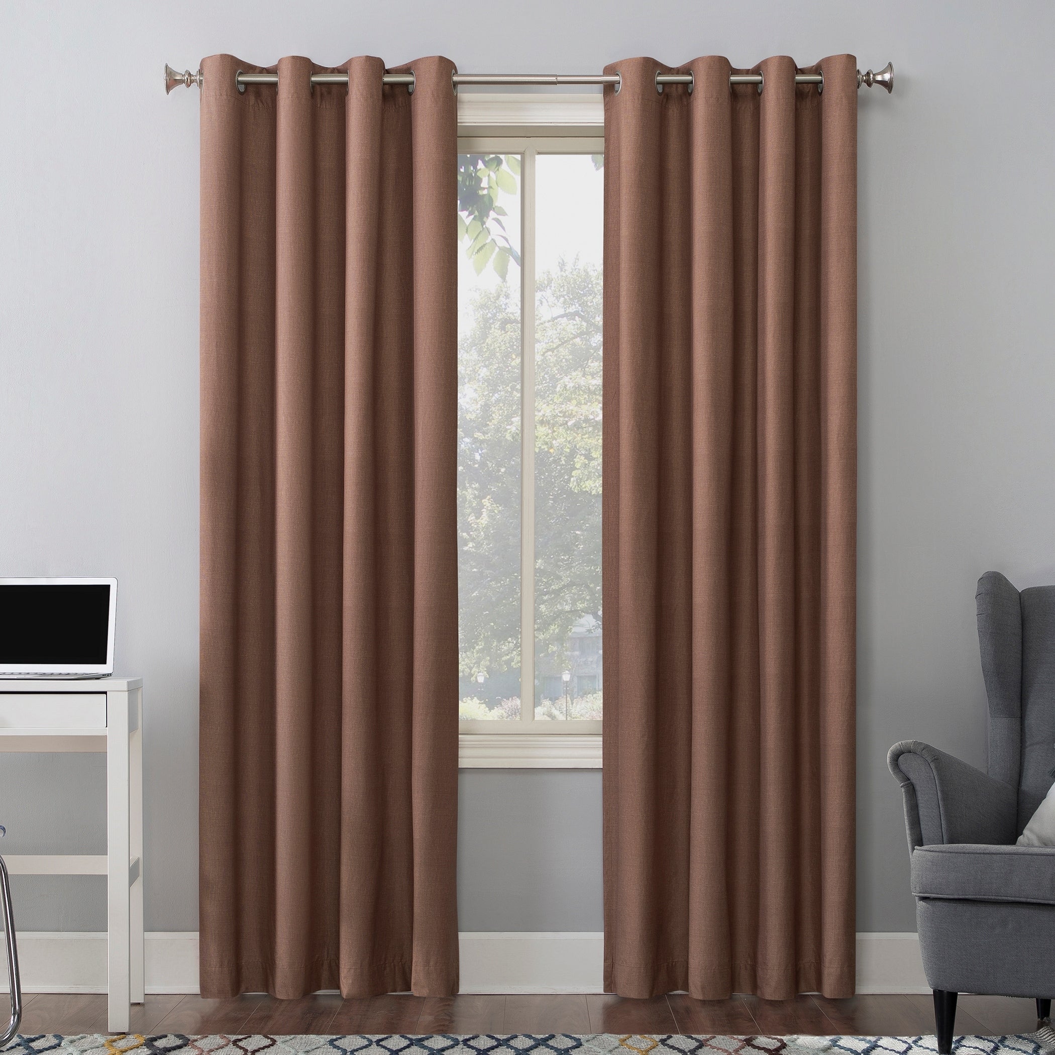 Sun Zero Duran Thermal Insulated Total Blackout Grommet 1-Piece Curtain Panel, Single Panel