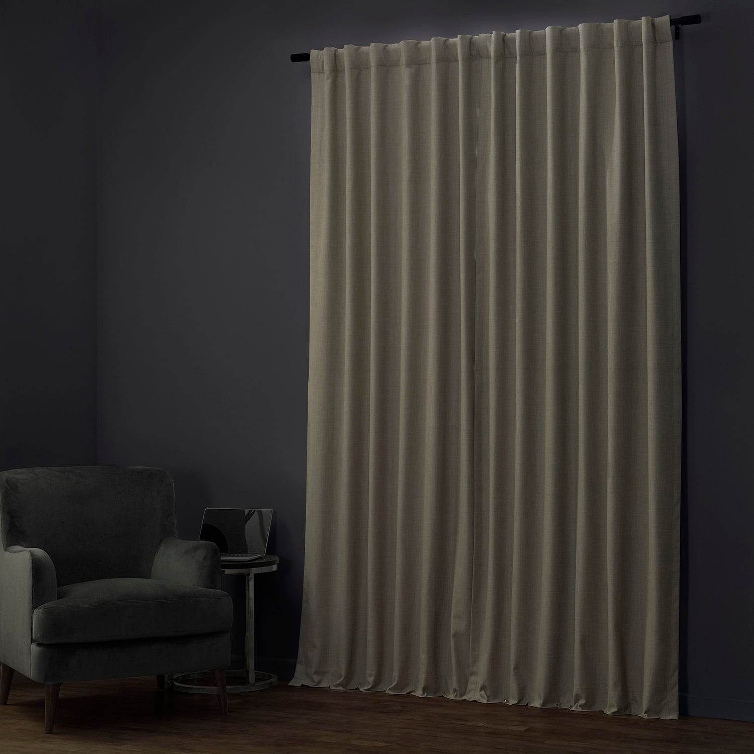 Exclusive Fabrics Performance Linen Luxury Blackout Curtains (1 Panel) - Thermal Insulation, Elegant Blackout Drapery