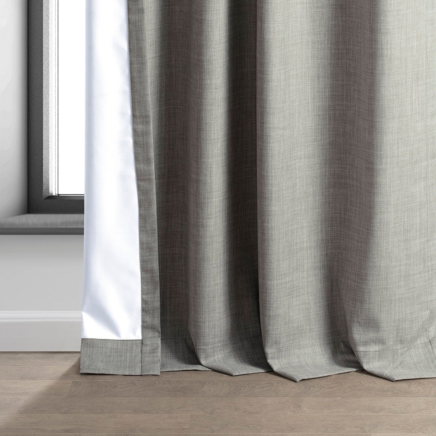 Exclusive Fabrics Performance Linen Luxury Blackout Curtains (1 Panel) - Thermal Insulation, Elegant Blackout Drapery