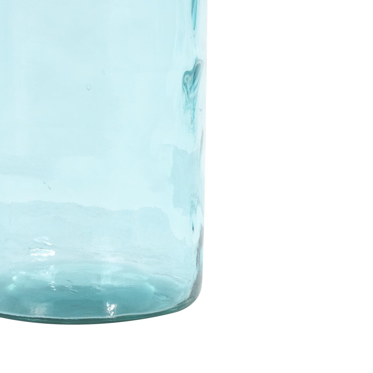 Recycled Glass Handmade Spanish Decorative Vase - Clear, Blue or Teal - Roche River Decor