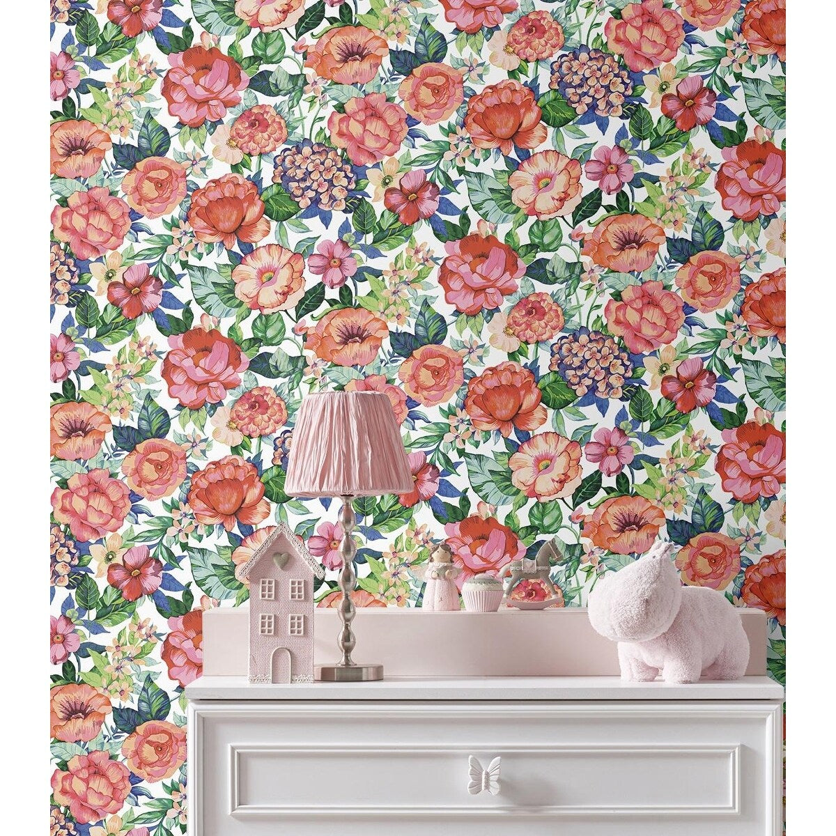 Nextwall Watercolor Floral Garden Peel And Stick Wallpaper