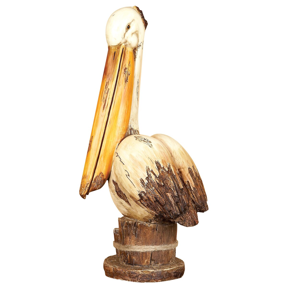 Polystone Pelican Decorative Sculpture - Cream - Roche River Decor