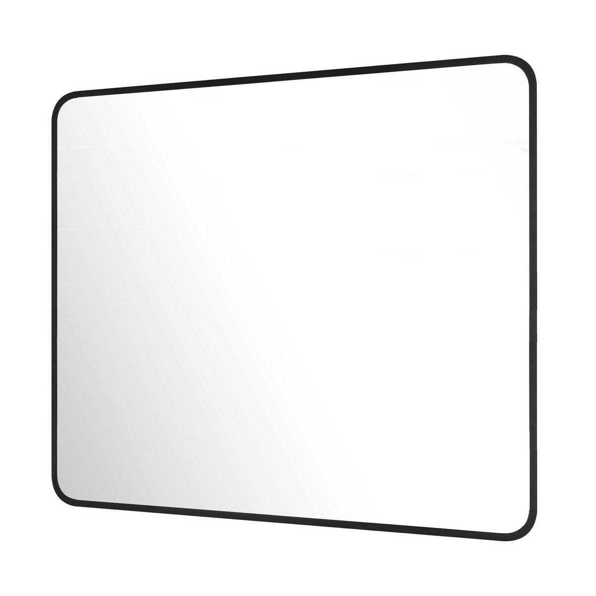 Rounded Rectangular Metal Framed Bathroom Vanity Mirror