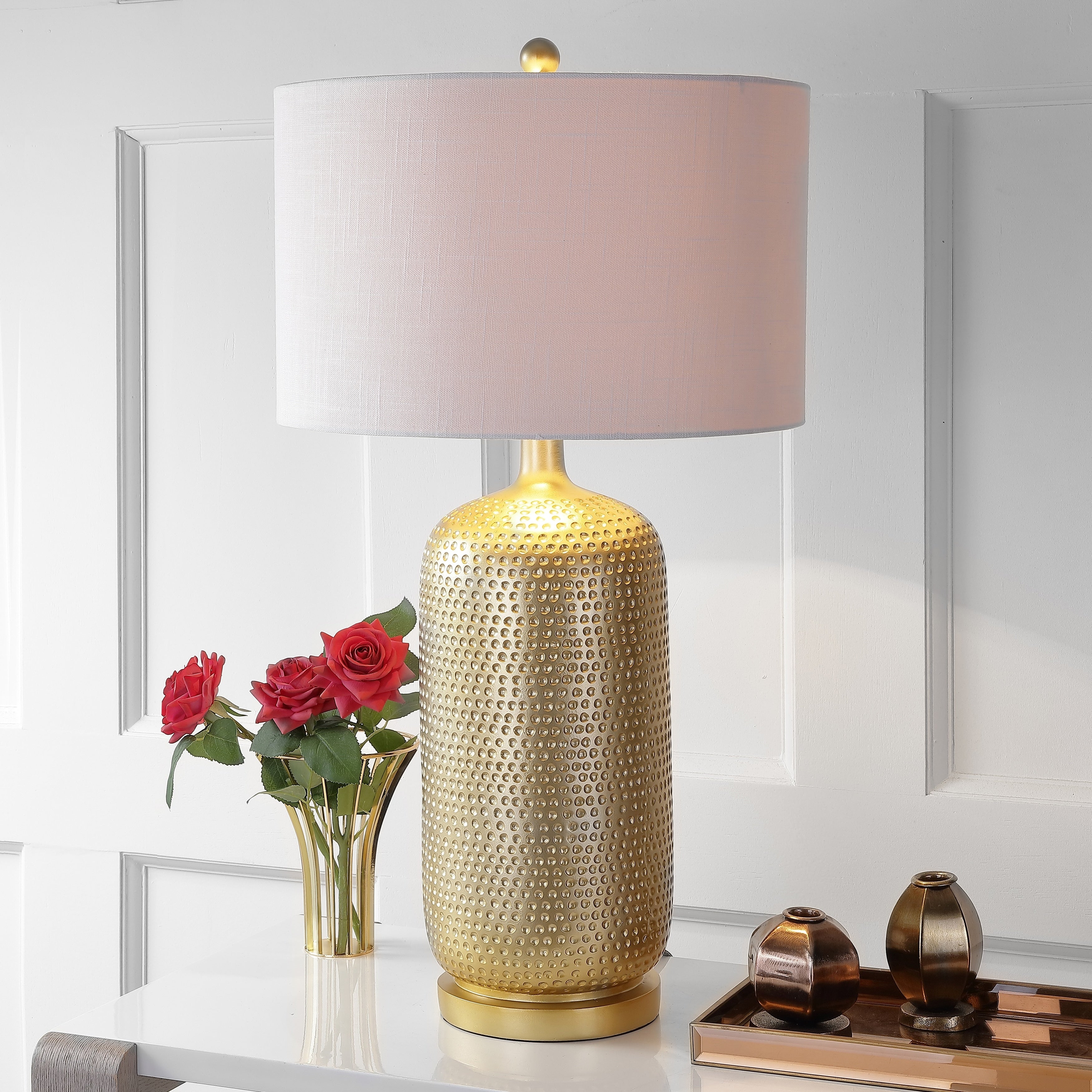 Sophia 30 Resin LED Table Lamp, Gold by JONATHAN Y