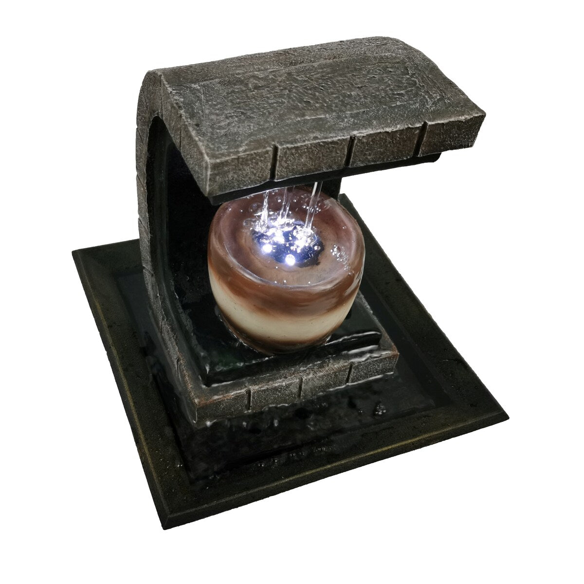 Tabletop Water Fountain with LED Light