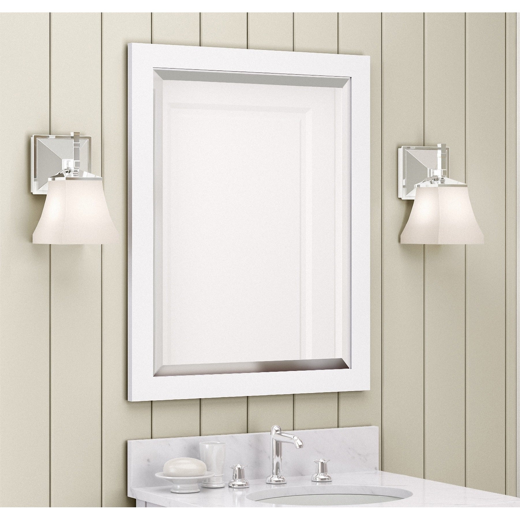 Alaterre 24-inch Bath Wood Frame Vanity Mirror