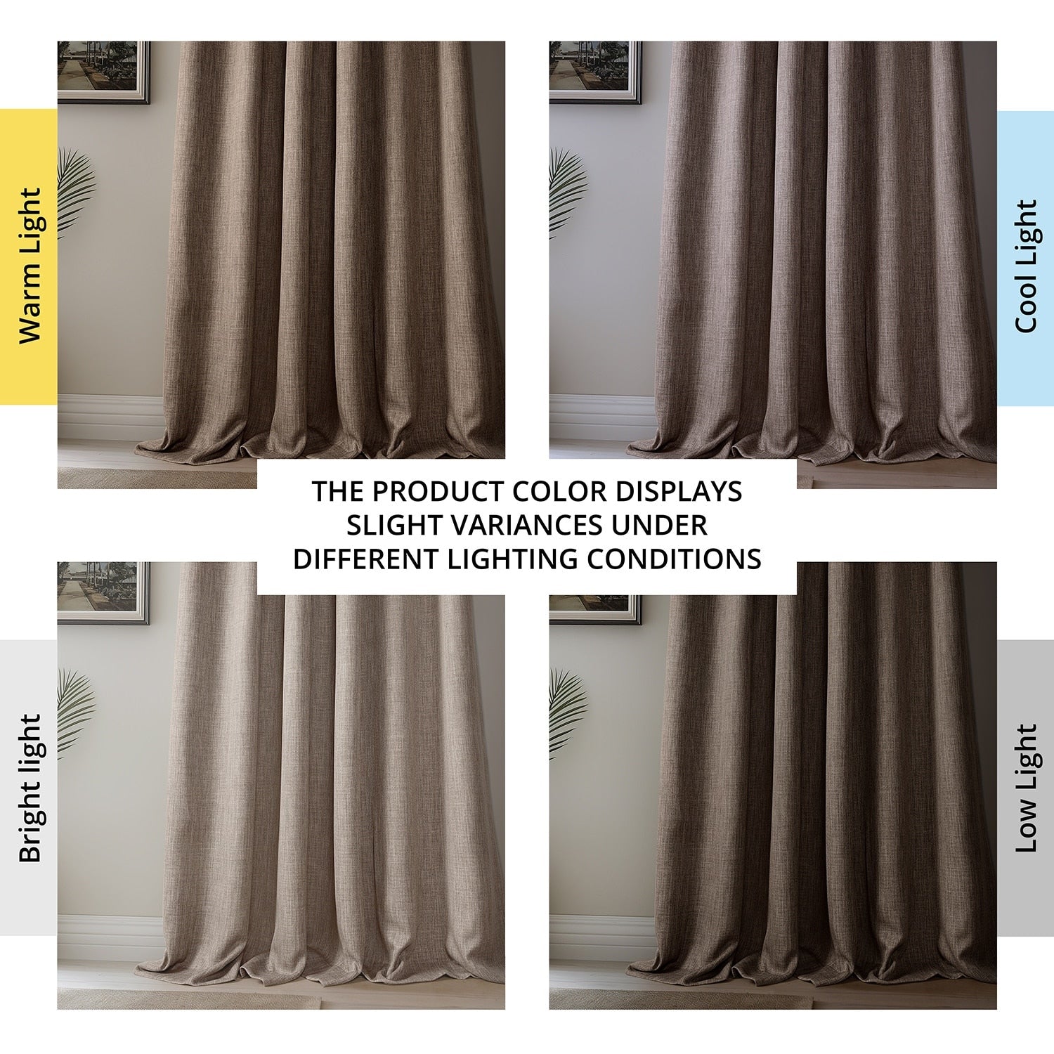 Exclusive Fabrics Faux Linen Extra Wide Room Darkening Curtains (1 Panel)