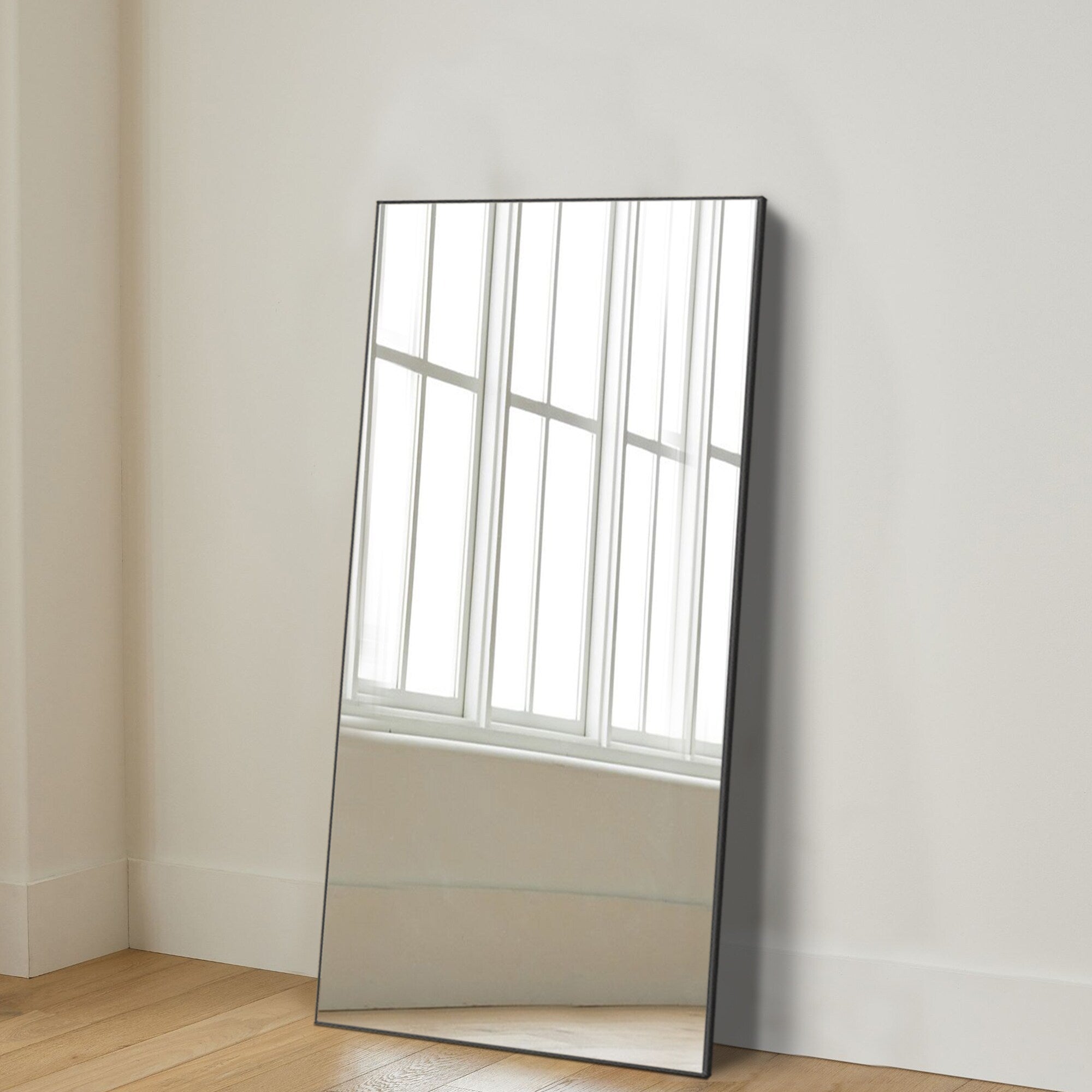 Rectangle Full Length Mirror,Floor Mirror with Stand,Hanging/Leaning