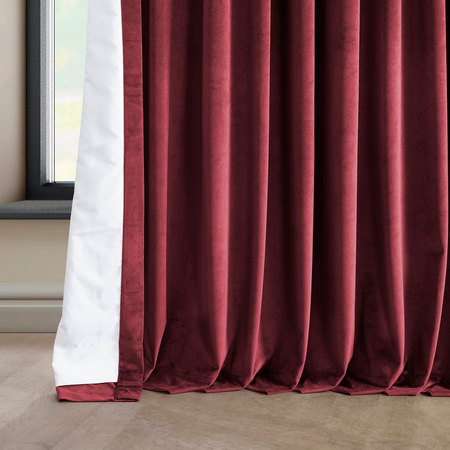 Exclusive Fabrics Heritage Plush Velvet Room Darkening Curtain (1 Panel) - Luxurious Single Drapery for Enhanced Room Darkening