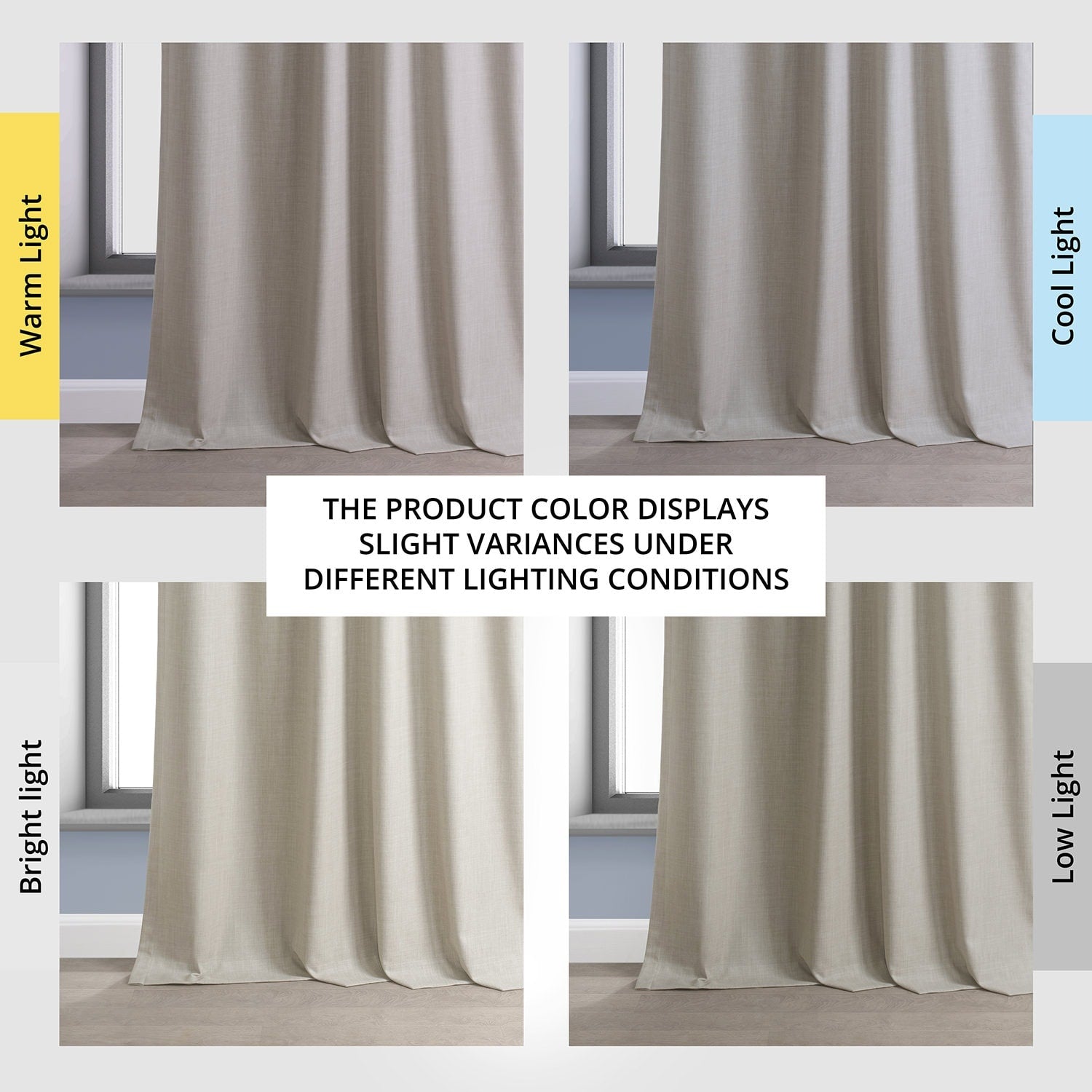 Exclusive Fabrics Performance Linen Luxury Blackout Curtains (1 Panel) - Thermal Insulation, Elegant Blackout Drapery