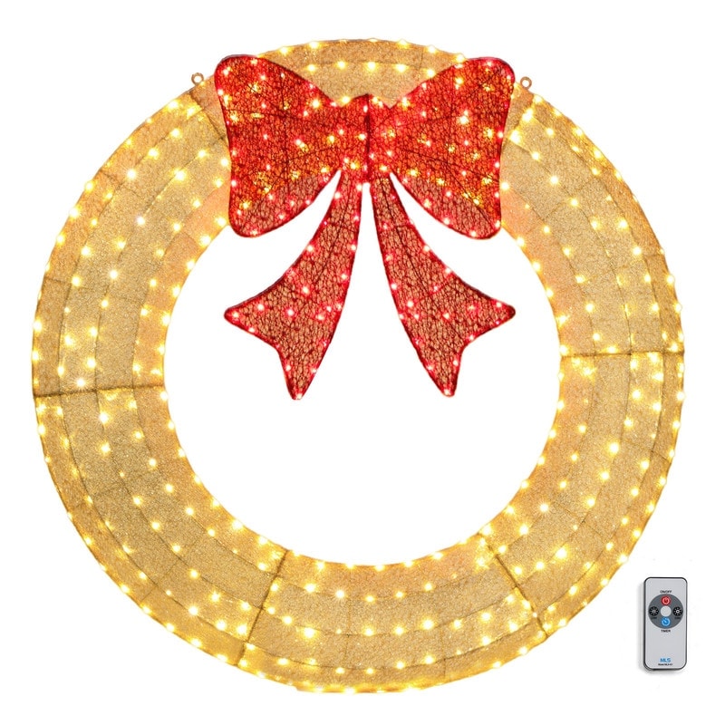 Pre-Lit Outdoor Christmas Wreath Decoration