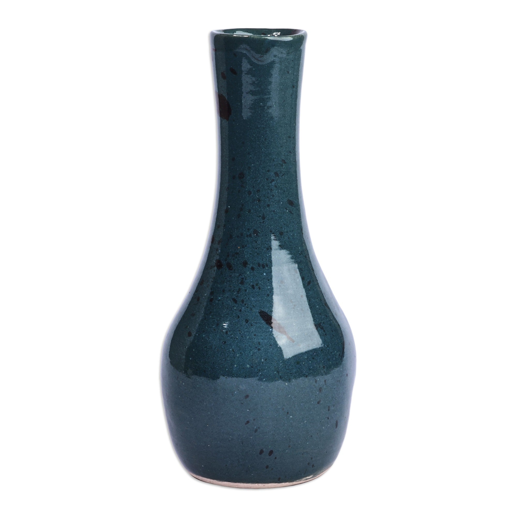 Novica Handmade Tranquil Teal Ceramic Vase