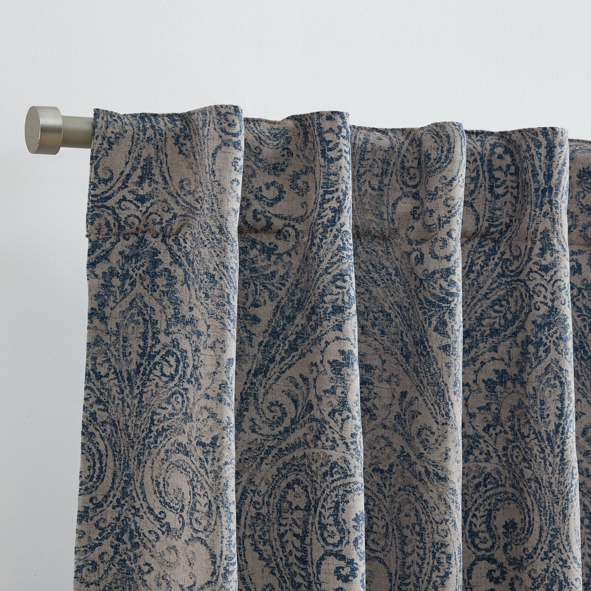 Vittoria Paisley Printed Blackout Curtain Panel