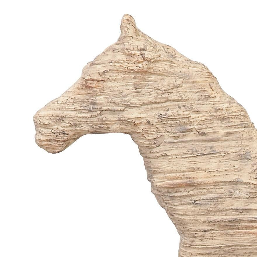 Polystone Horse Decorative Sculpture - Beige - Roche River Decor