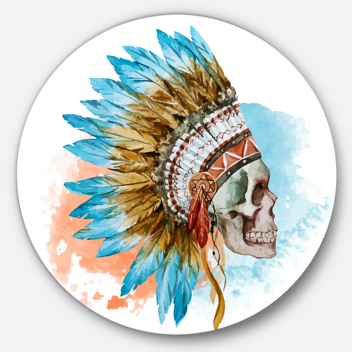 Designart 'Ethnic Skull' Digital Disc Aluminium Artwork