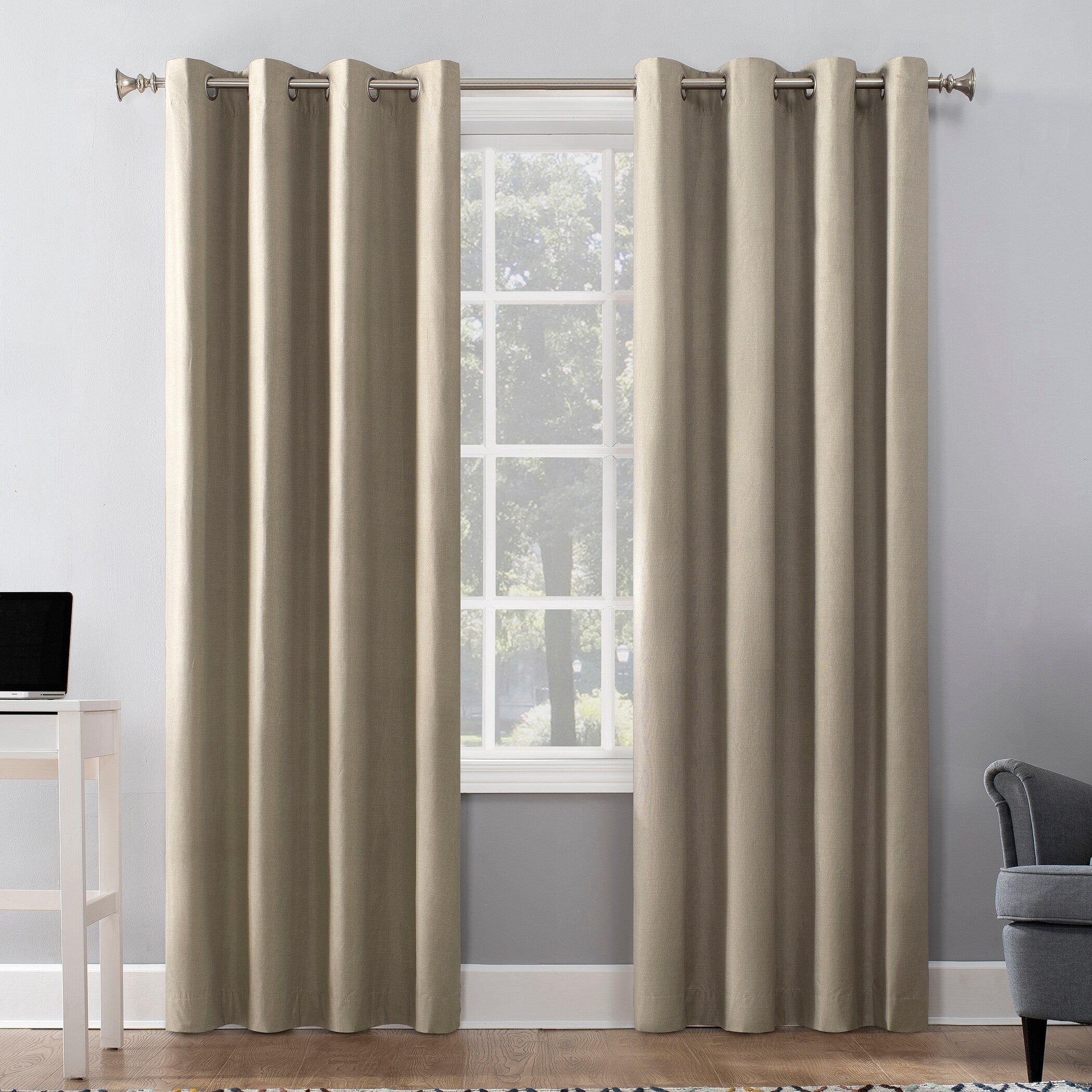 Sun Zero Duran Thermal Insulated Total Blackout Grommet 1-Piece Curtain Panel, Single Panel