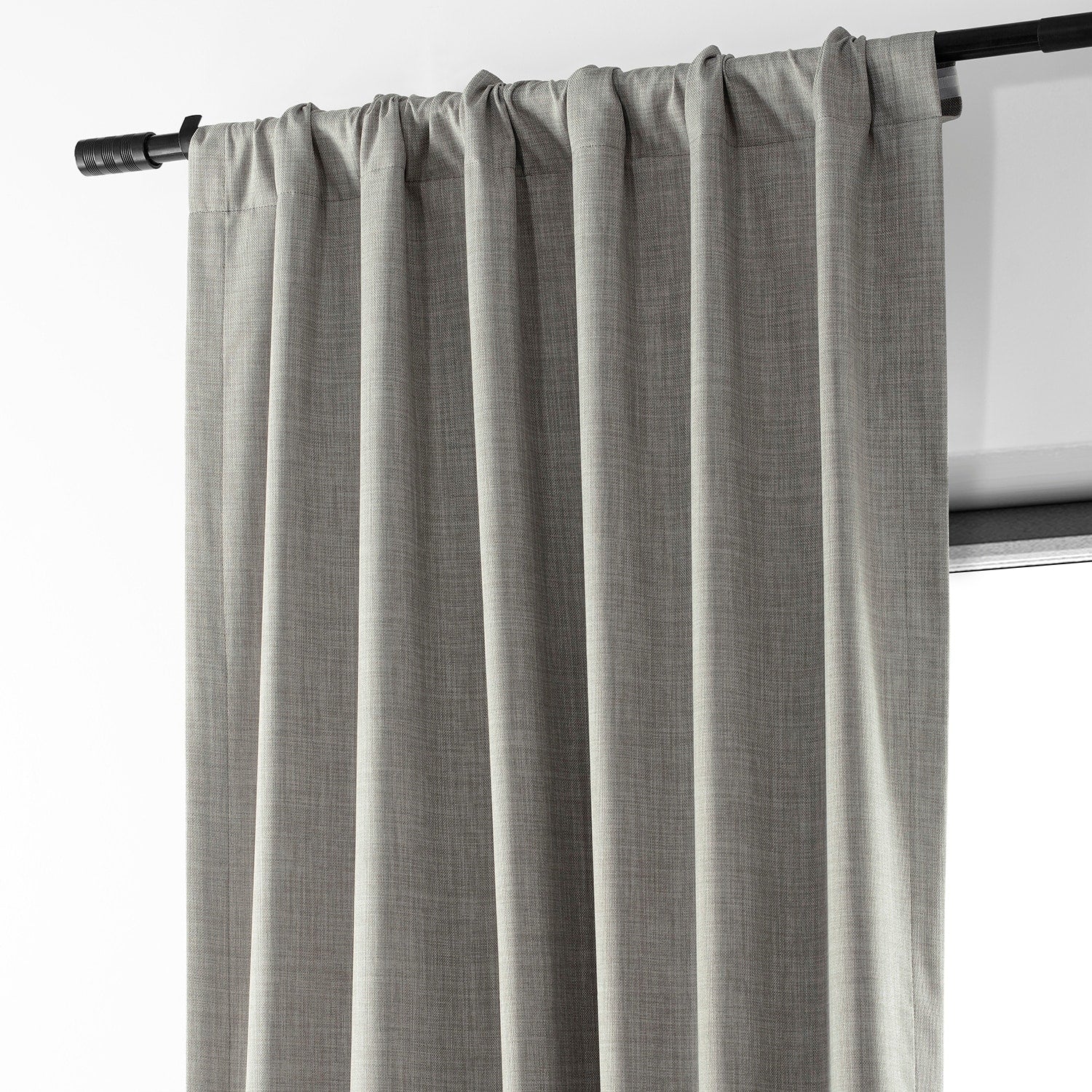 Exclusive Fabrics Performance Linen Luxury Blackout Curtains (1 Panel) - Thermal Insulation, Elegant Blackout Drapery