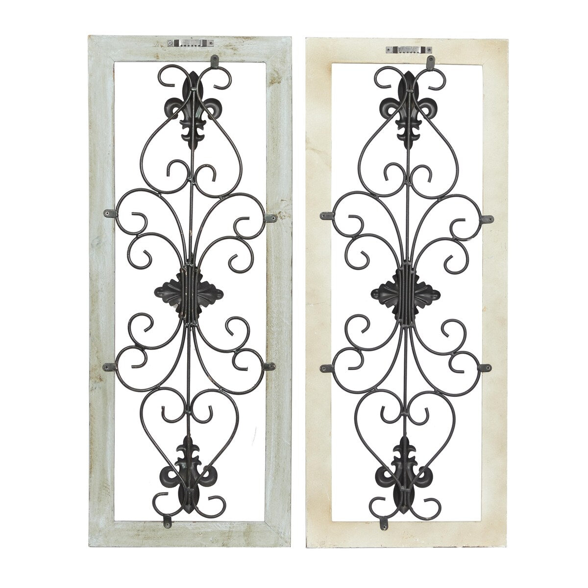 Wood Scroll Arabesque Home Wall Decor - Set of 2 Multi Colored - Roche River Decor