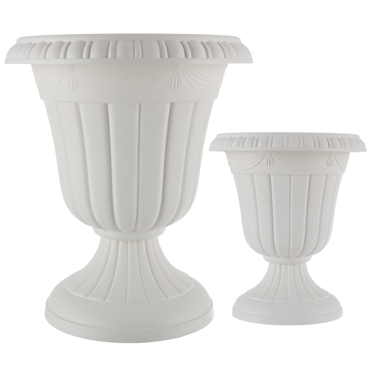 Pure Garden Large and Small Outdoor Urn Planter 2-Pack - Pack of 2